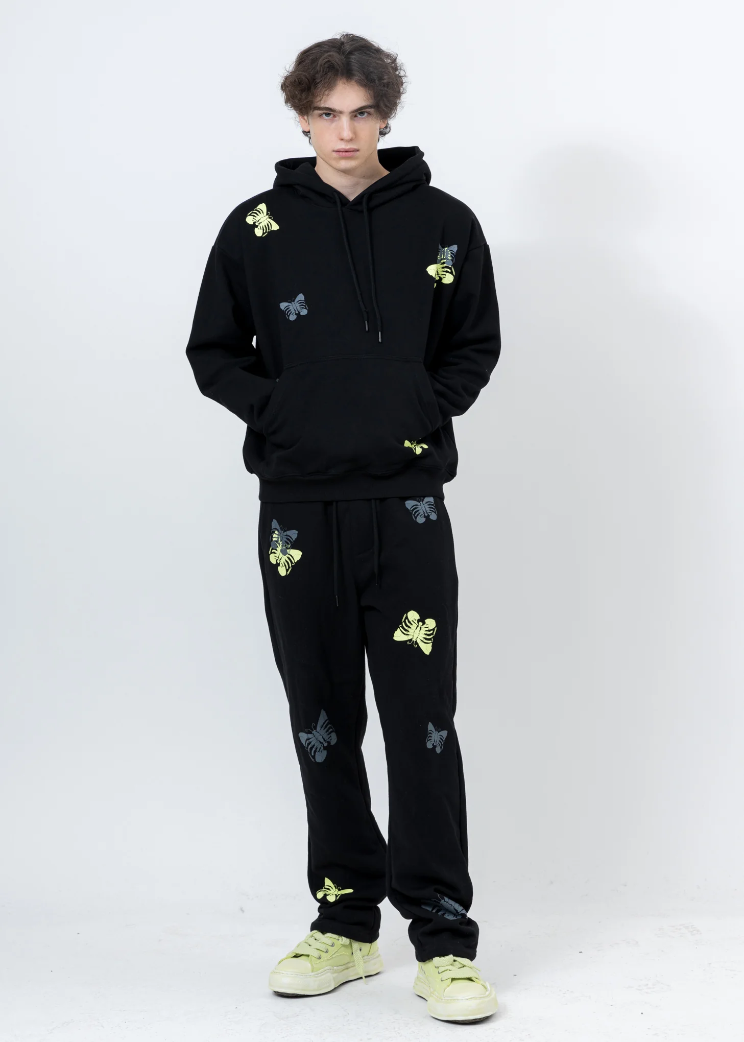 Black Butterfly Rib Cage Hoodie - Image 6