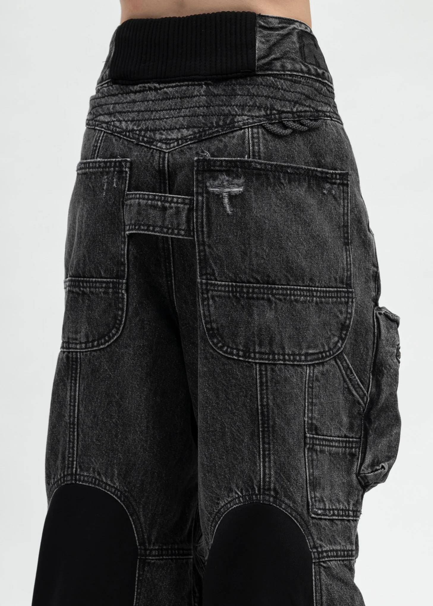 BLACK CAMPING CARGO JEANS - Image 4