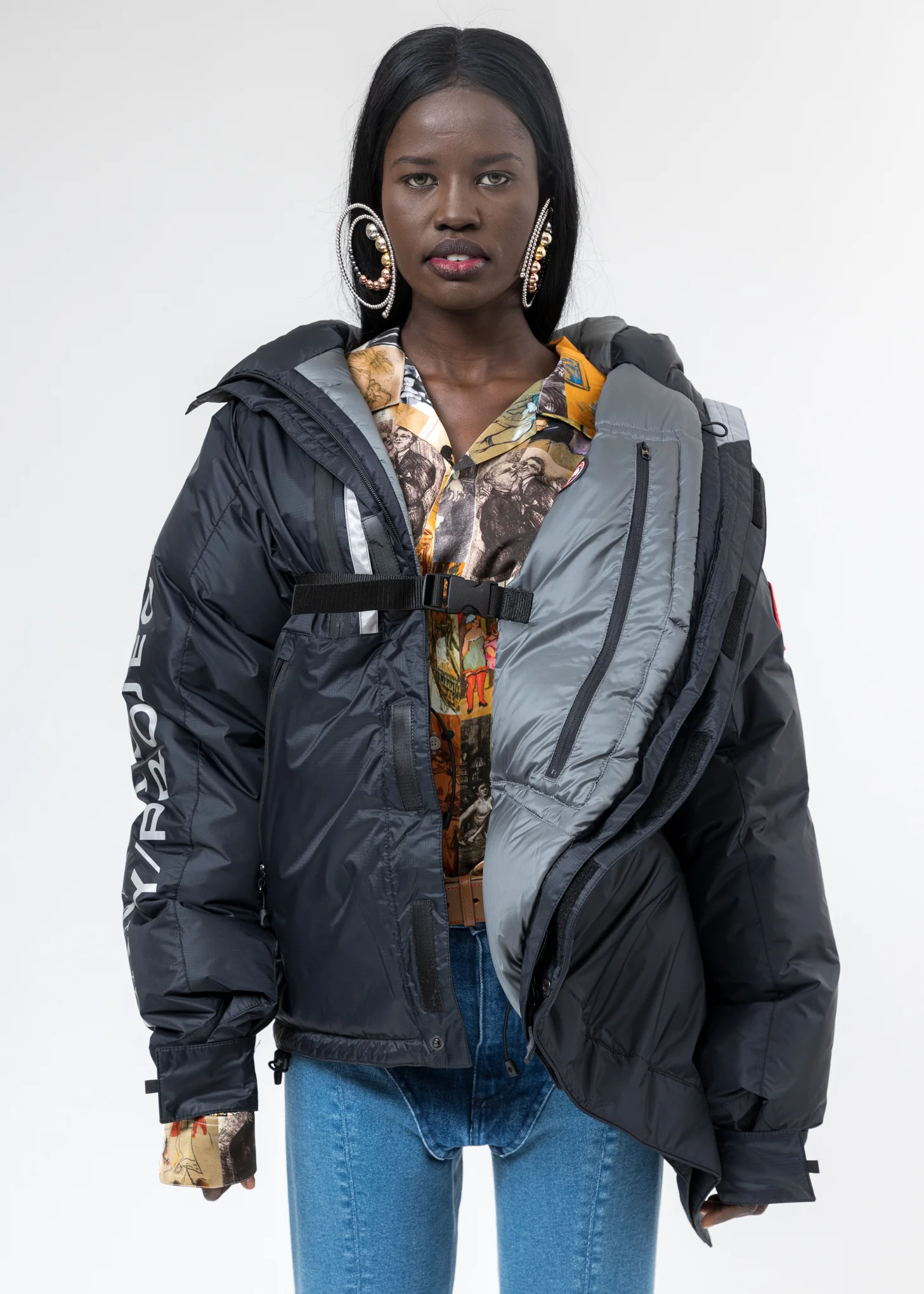 Black Canada Goose Edition Down Skreslet Jacket