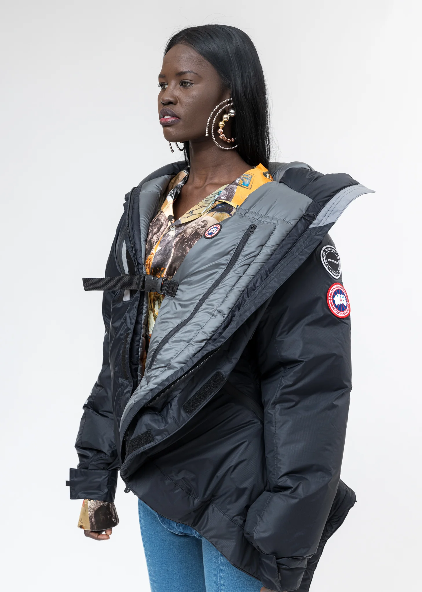 Black Canada Goose Edition Down Skreslet Jacket - Image 3