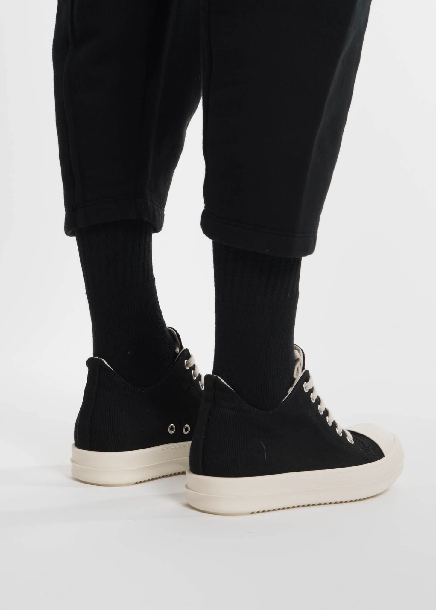 Black Canvas Cap Toe Sneaker - Image 5