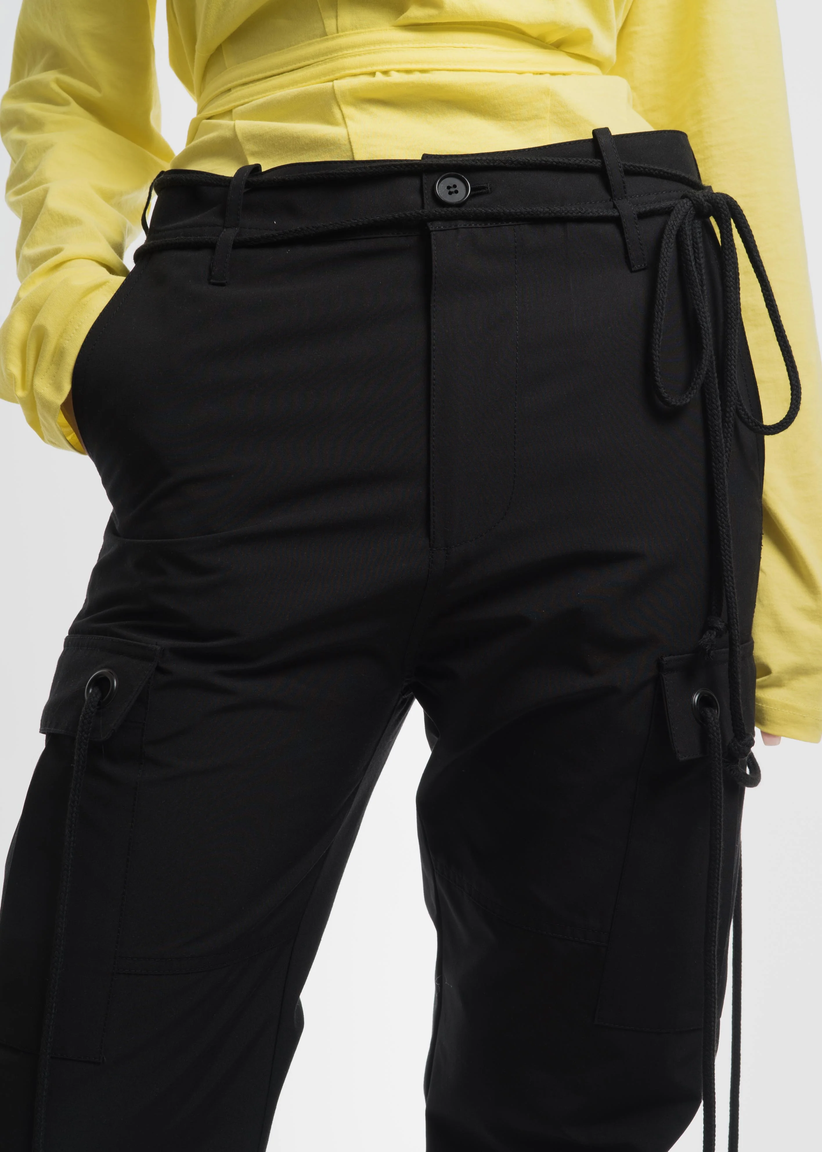 Black Cargo Pants - Image 2