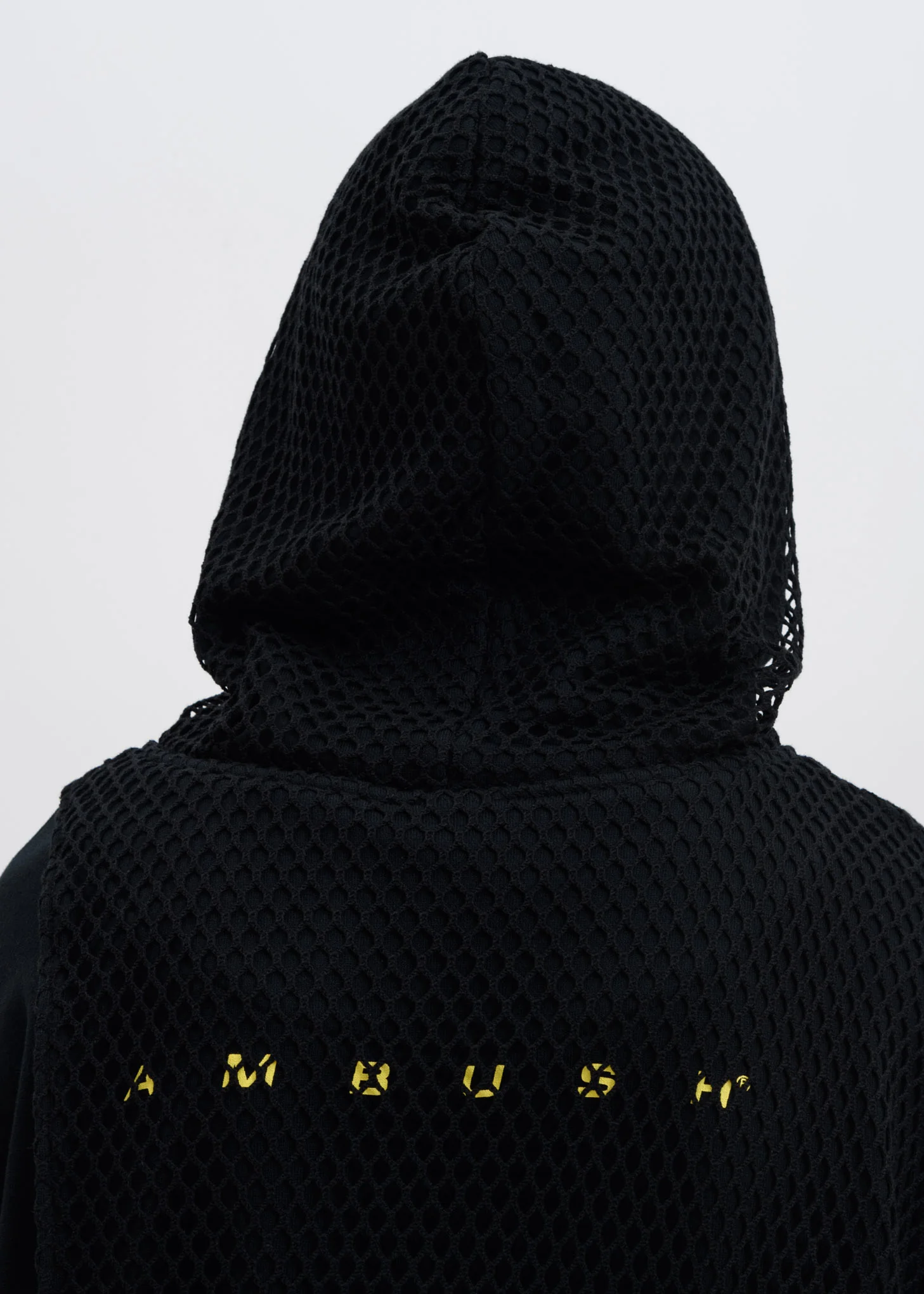 Black Cape Mesh Hoodie - Image 2