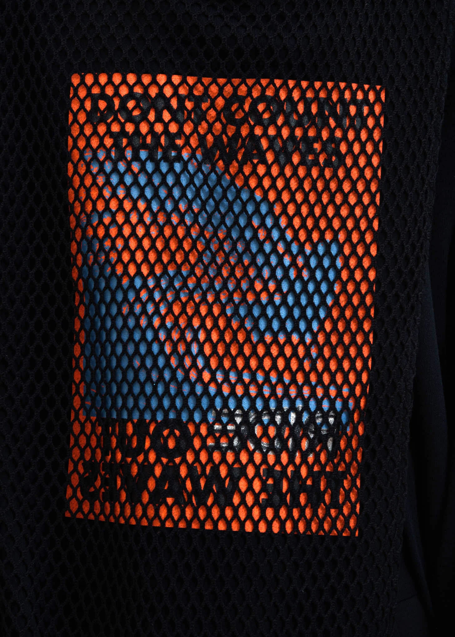 Black Cape Mesh Hoodie - Image 3