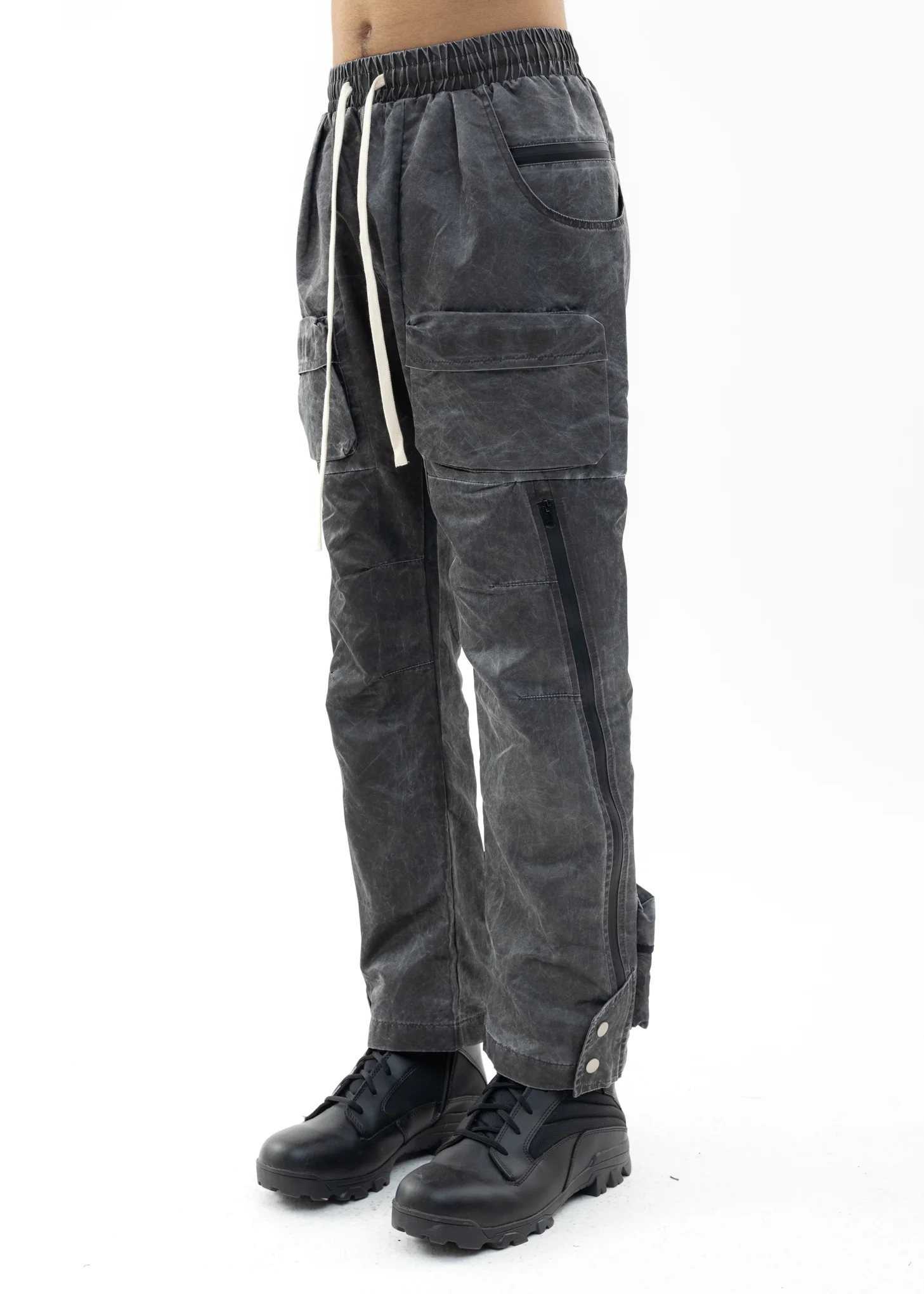 Black Cargo Pants - Image 3