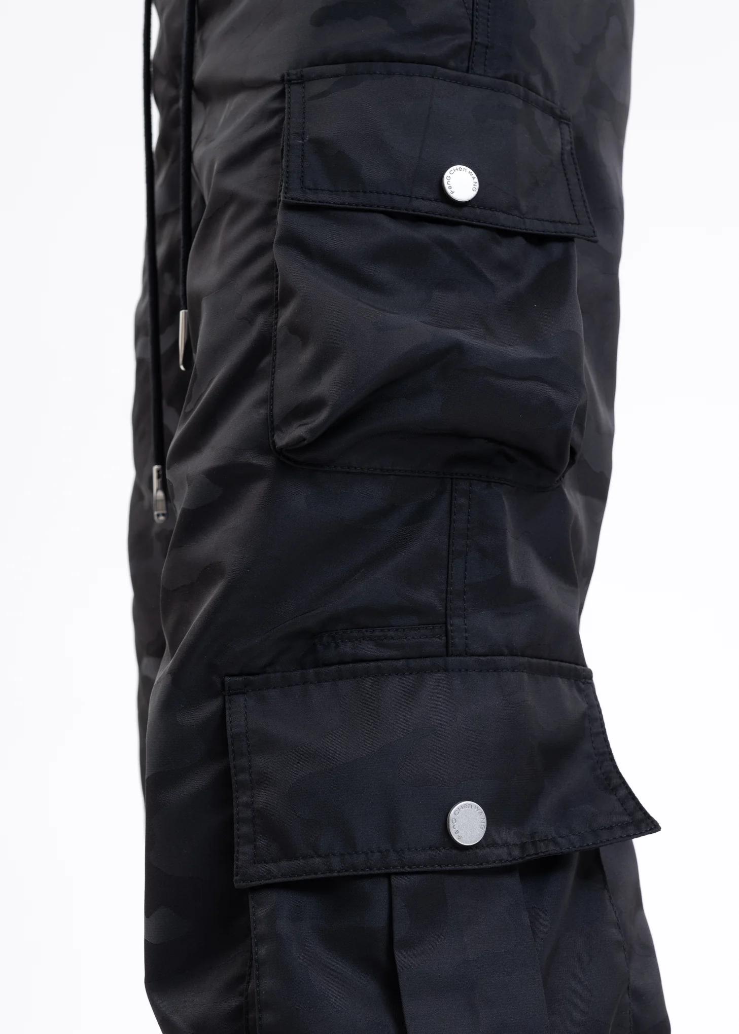 BLACK CARGO POCKET TROUSERS - Image 5