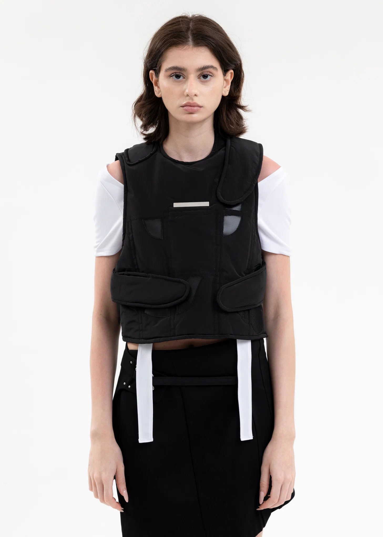 BLACK CAULINE CORSET TOP