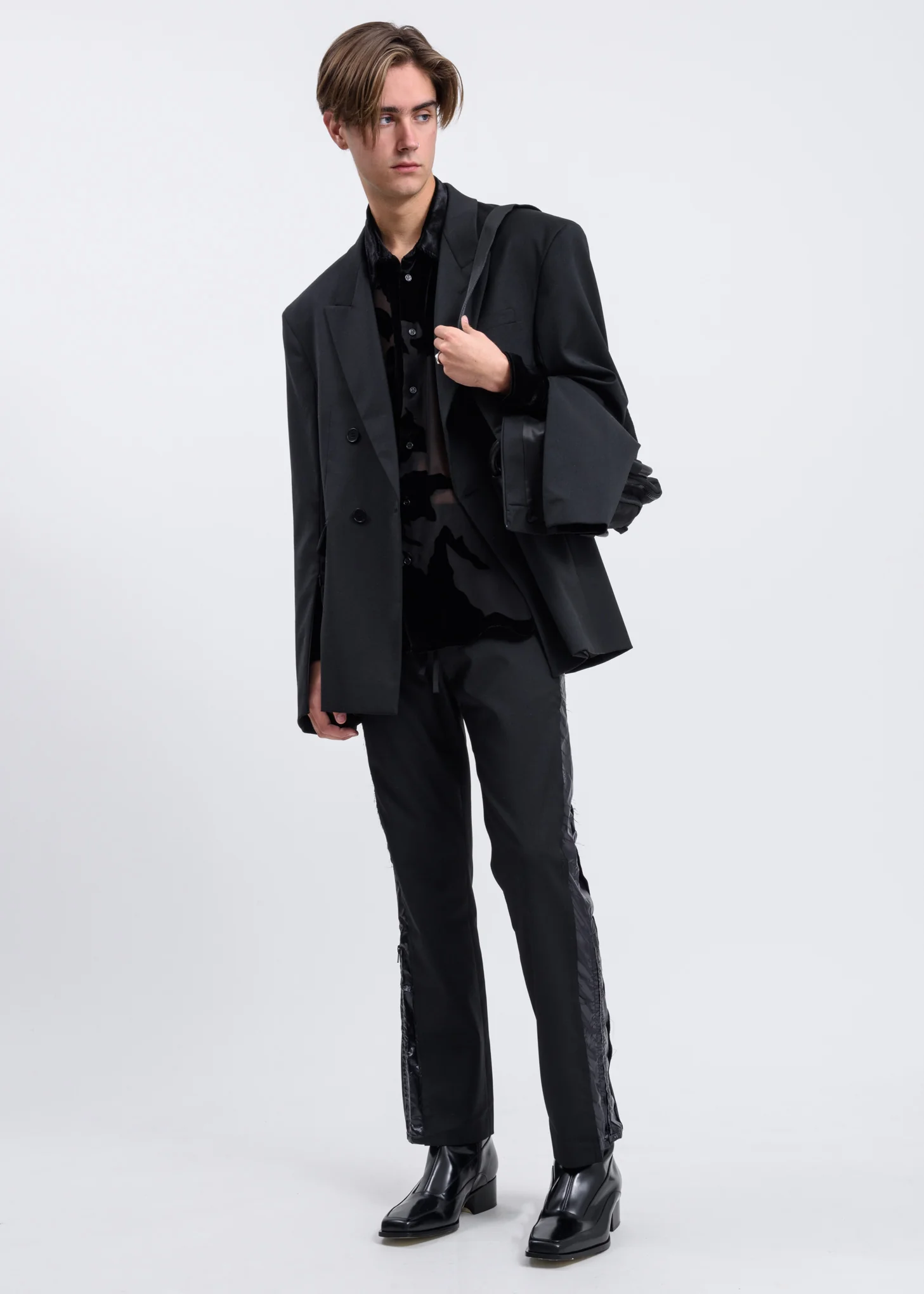 Black Cedric Devore Shirt - Image 4