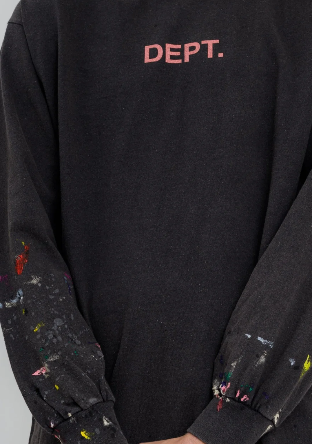 Black CENTERED LOGO DEPT PAINT Long Sleeves - Image 2