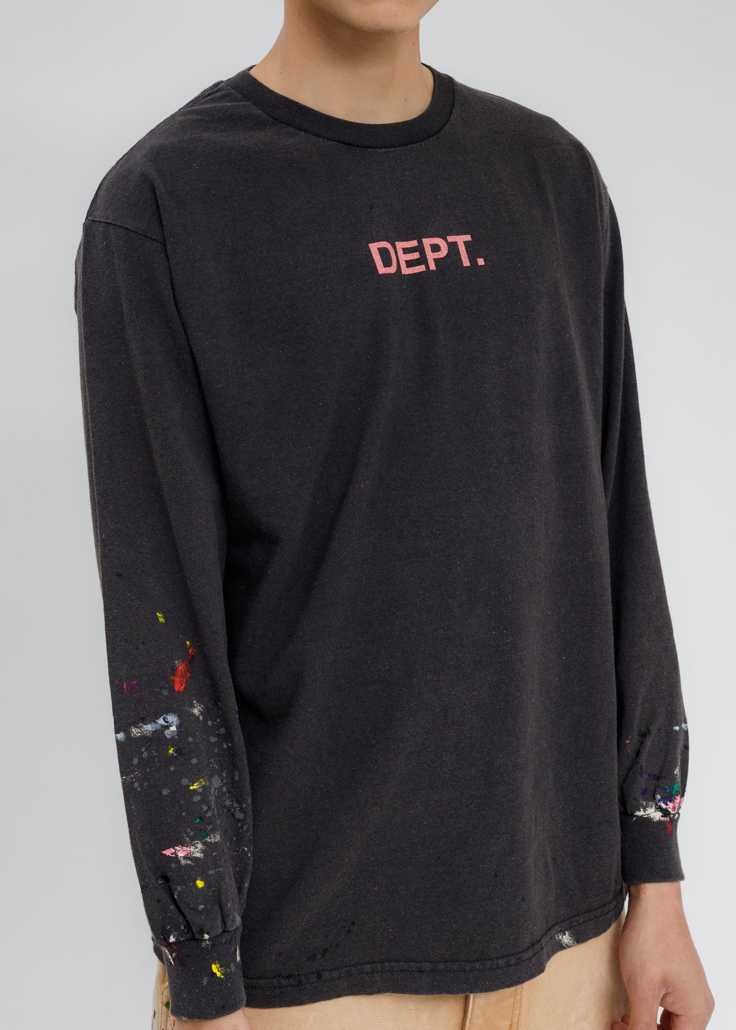 Black CENTERED LOGO DEPT PAINT Long Sleeves - Image 4