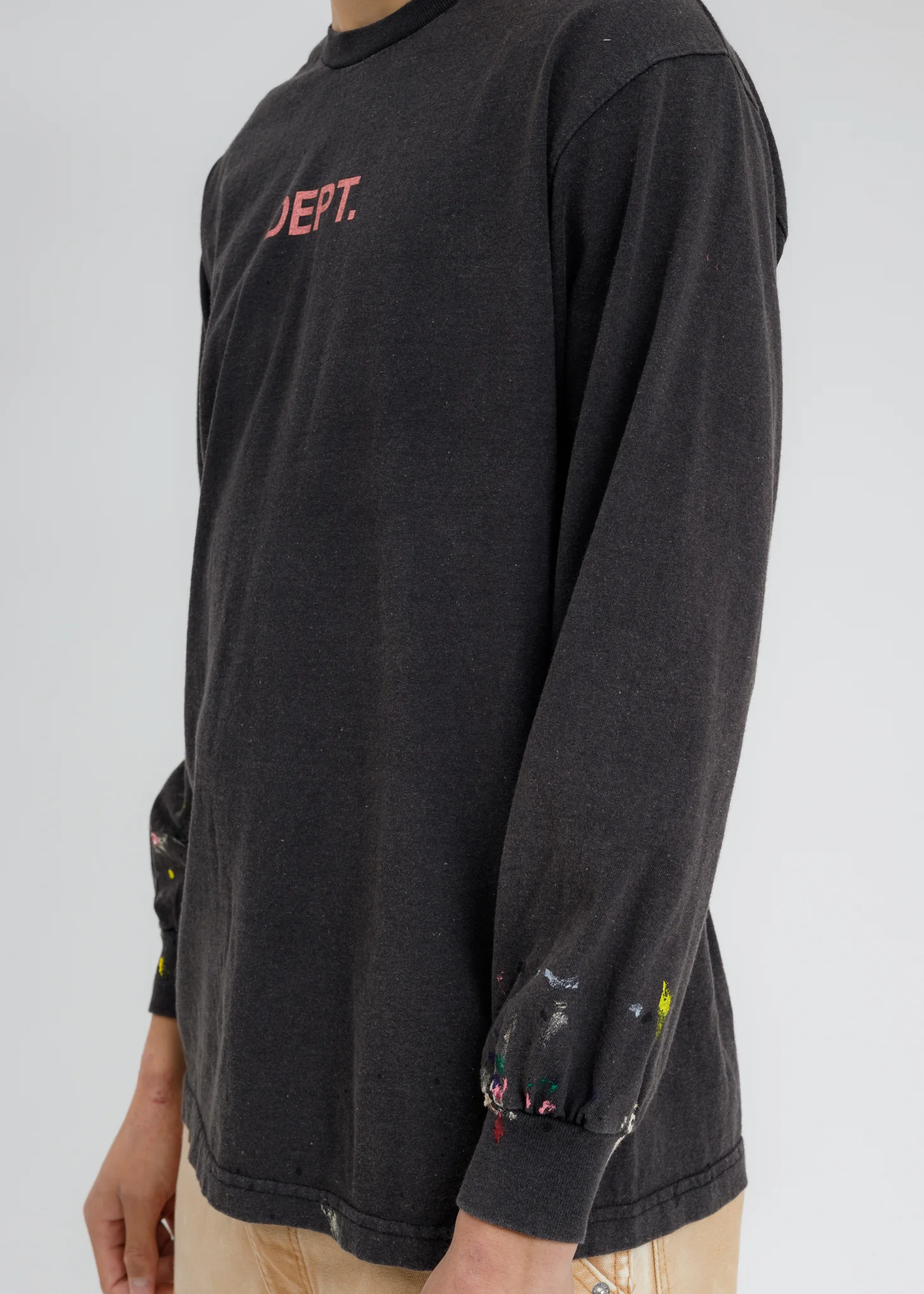 Black CENTERED LOGO DEPT PAINT Long Sleeves - Image 5
