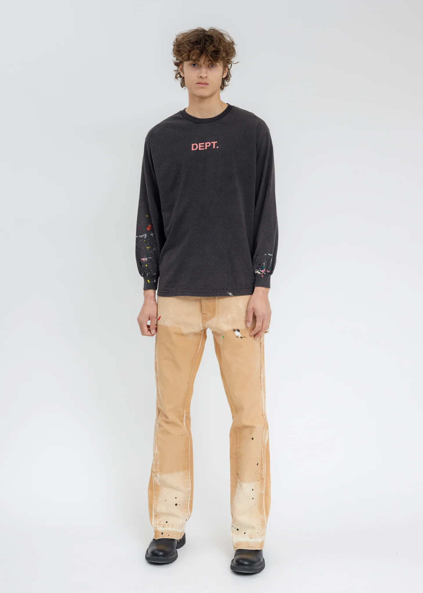 Black CENTERED LOGO DEPT PAINT Long Sleeves - Image 7