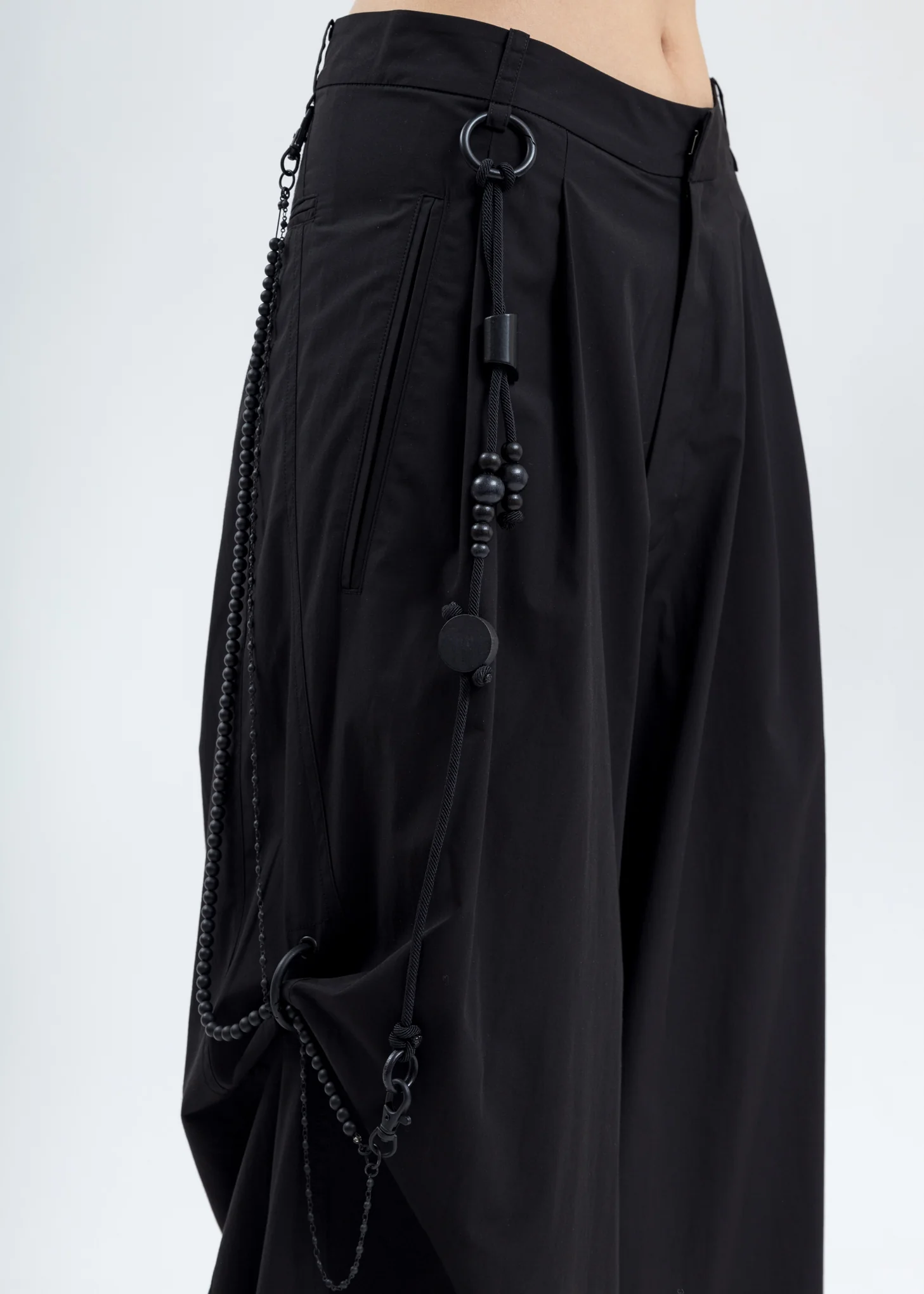 Black Chained Wide Pants - Image 2