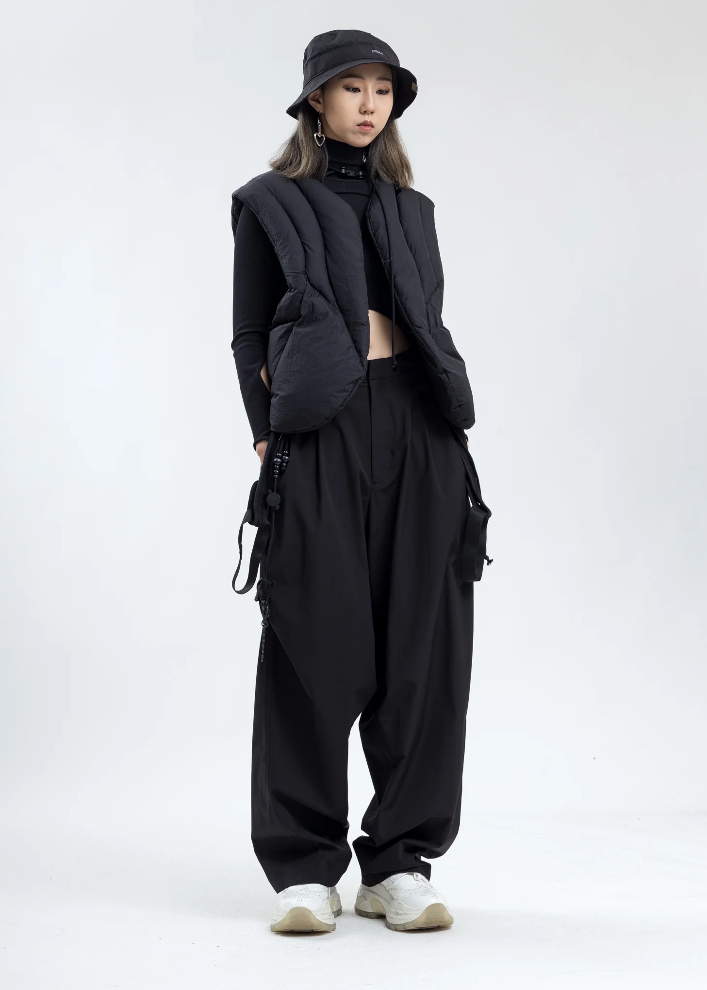 Black Chained Wide Pants - Image 6