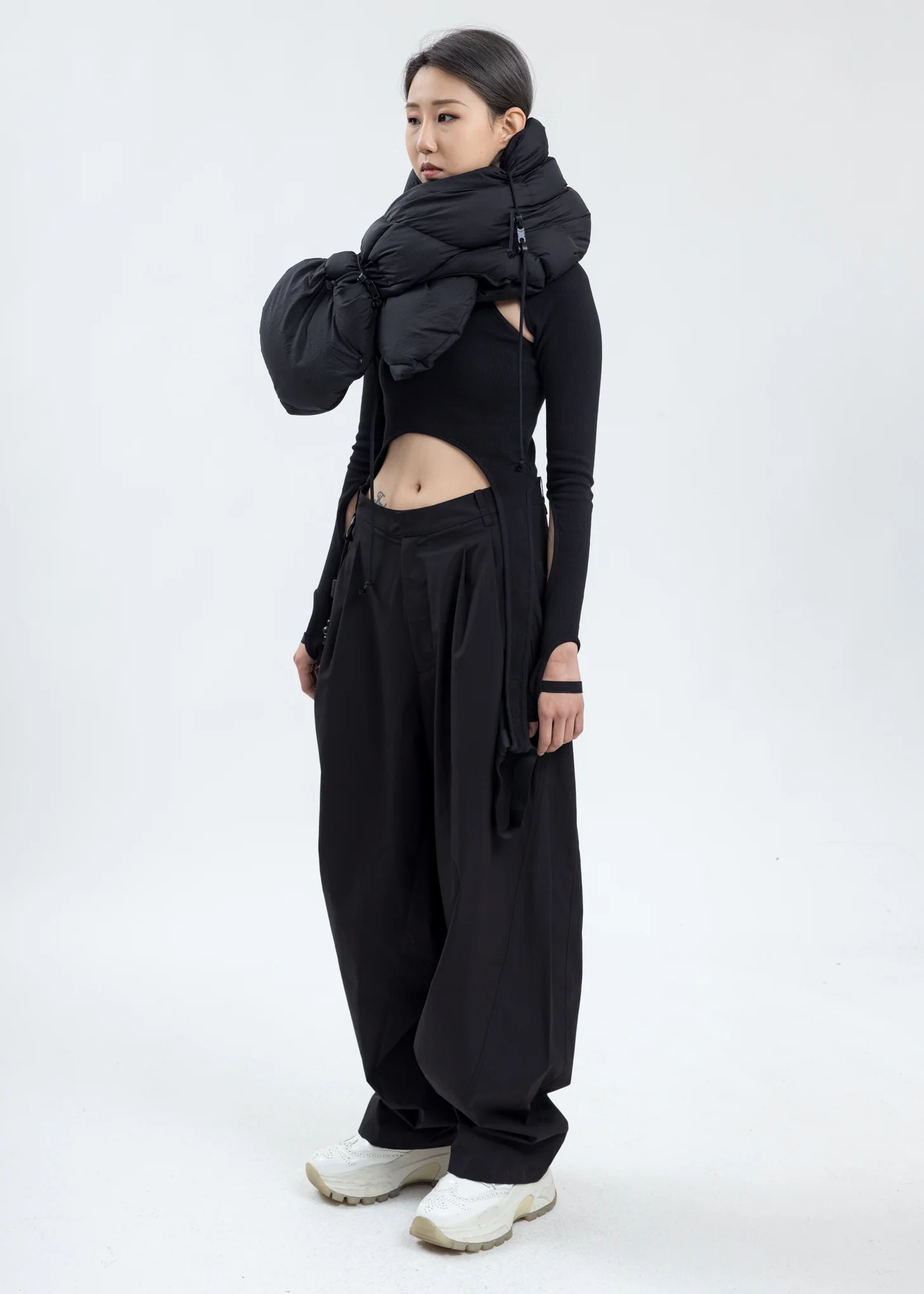 Black Chained Wide Pants - Image 7