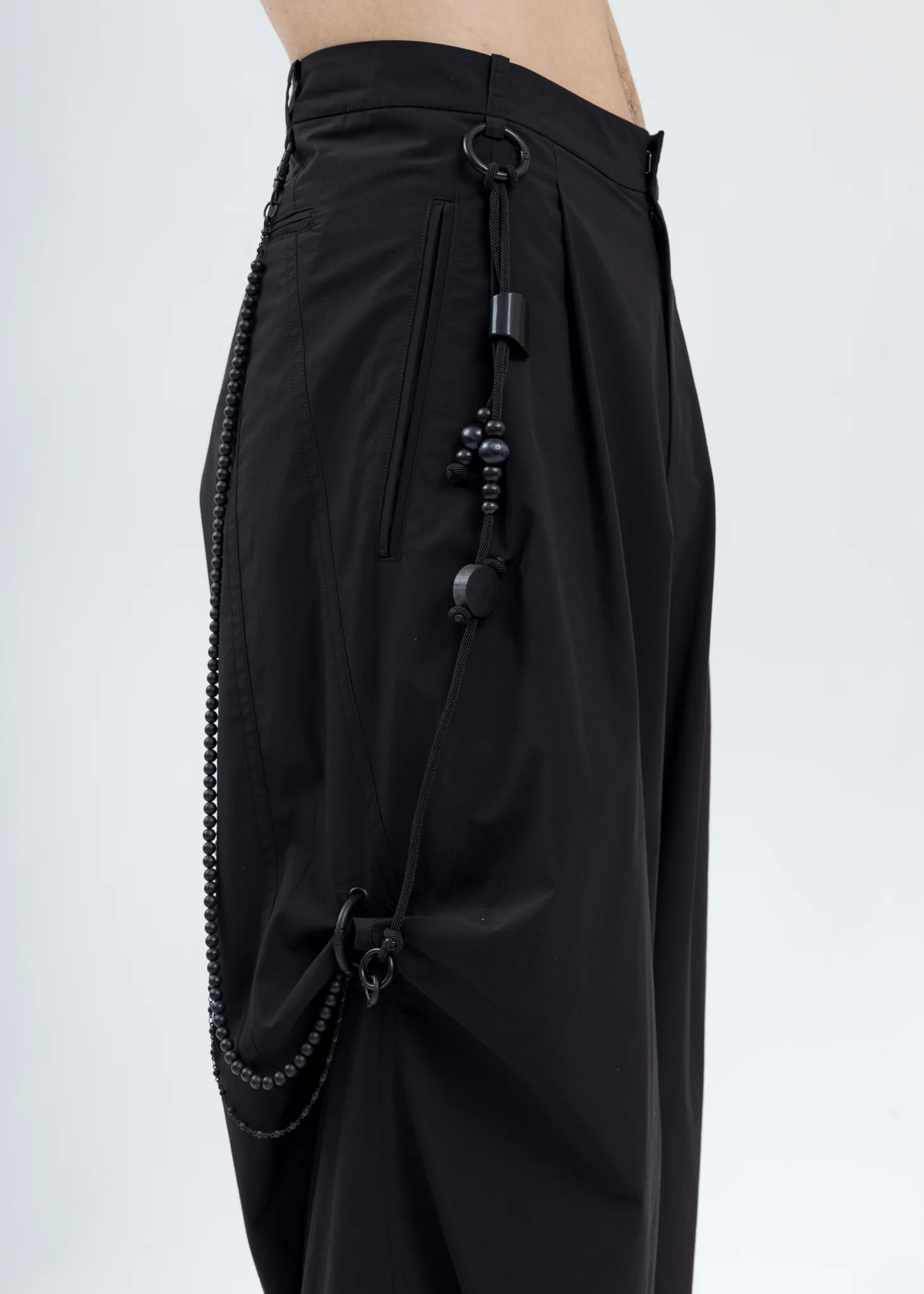 Black Chained Wide Pants - Image 2