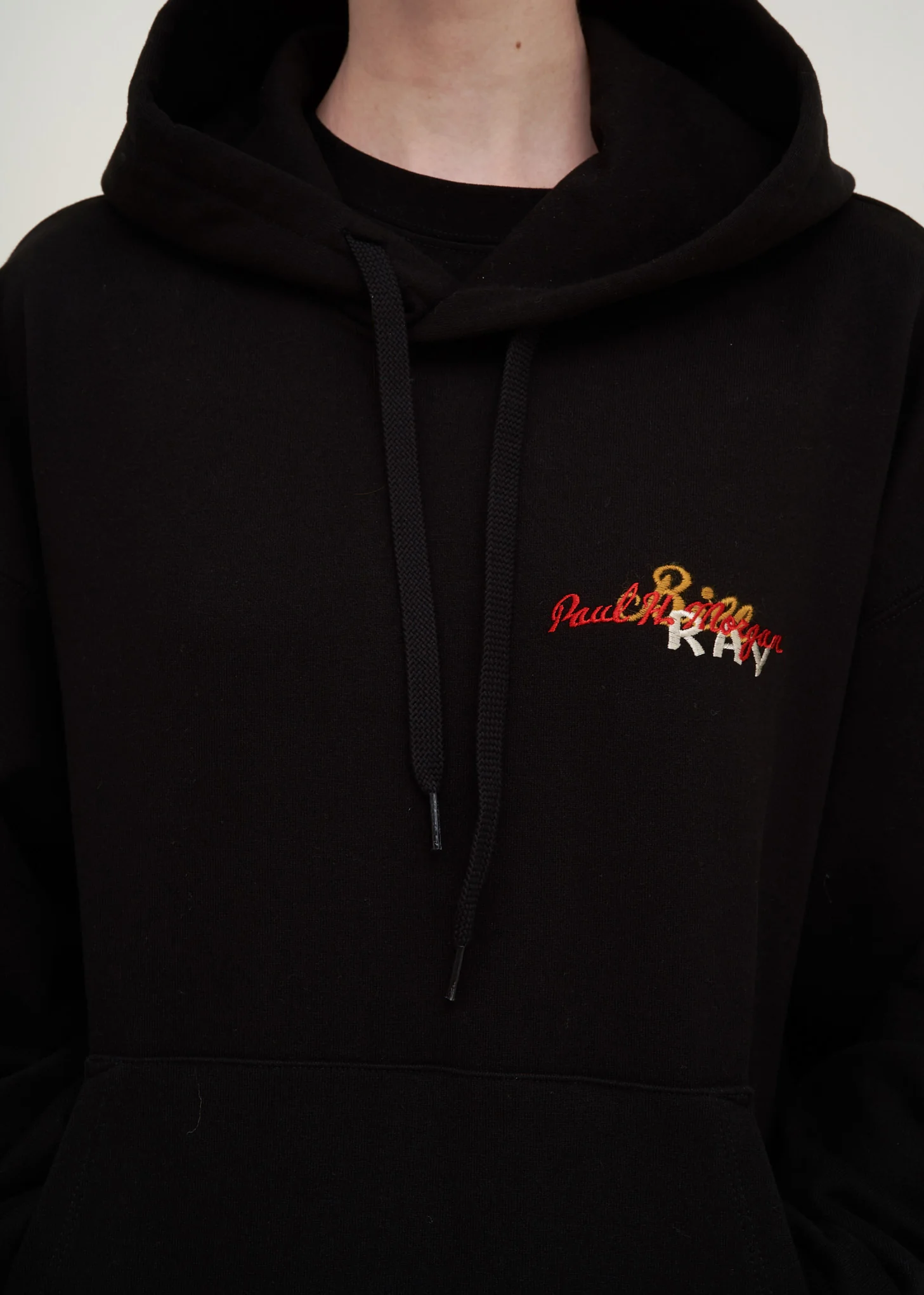 Black Chaos Embroidery Hoodie - Image 4