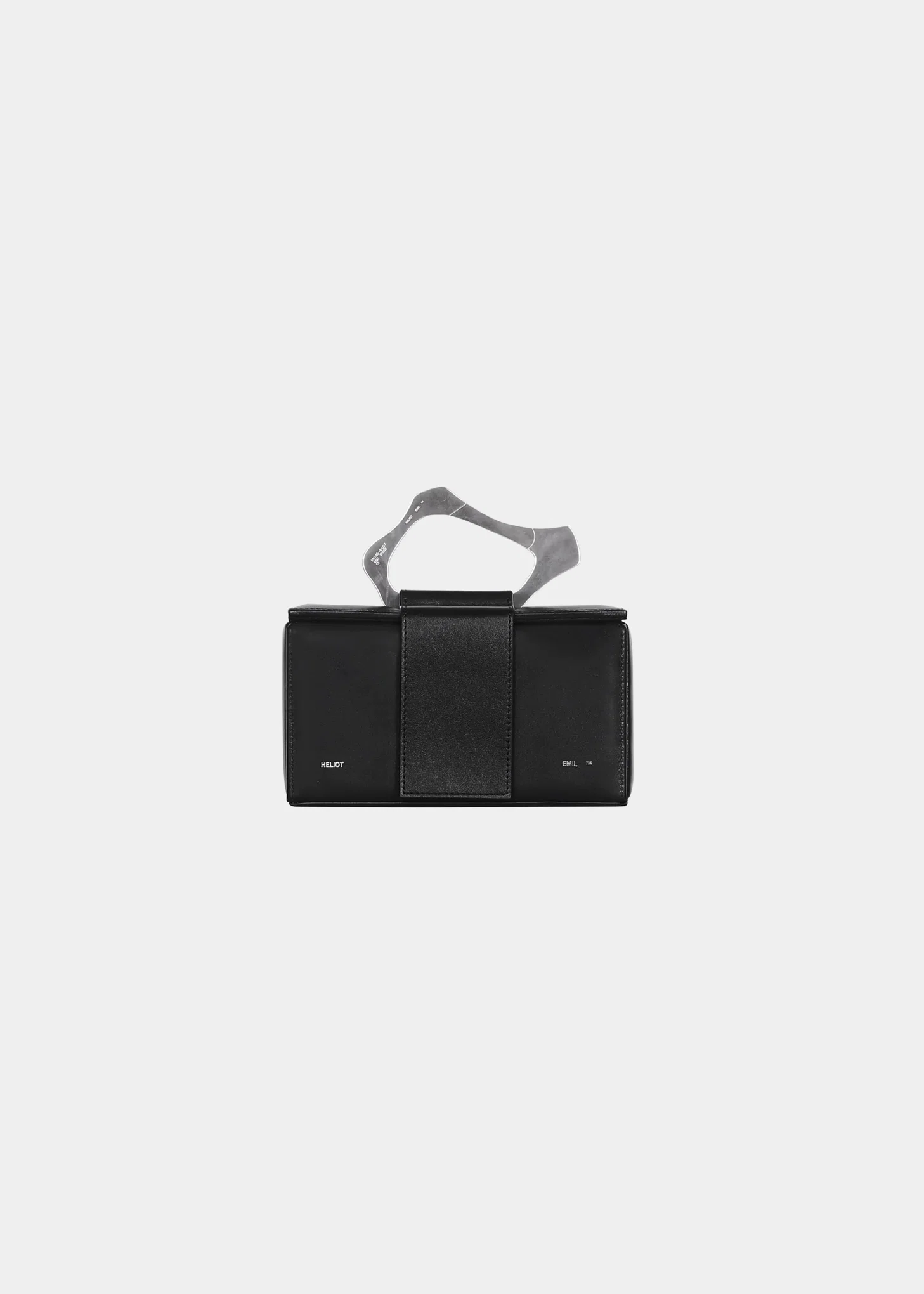 BLACK CHARRED CARABINER CLUTCH BAG