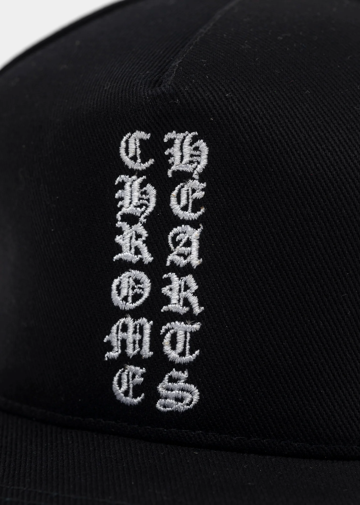 Black Chrome Hearts Denim Cap - Image 5