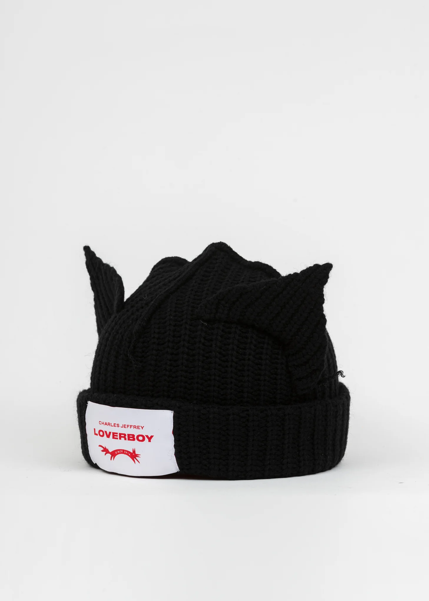Black Chunky Ears Beanie - Image 3