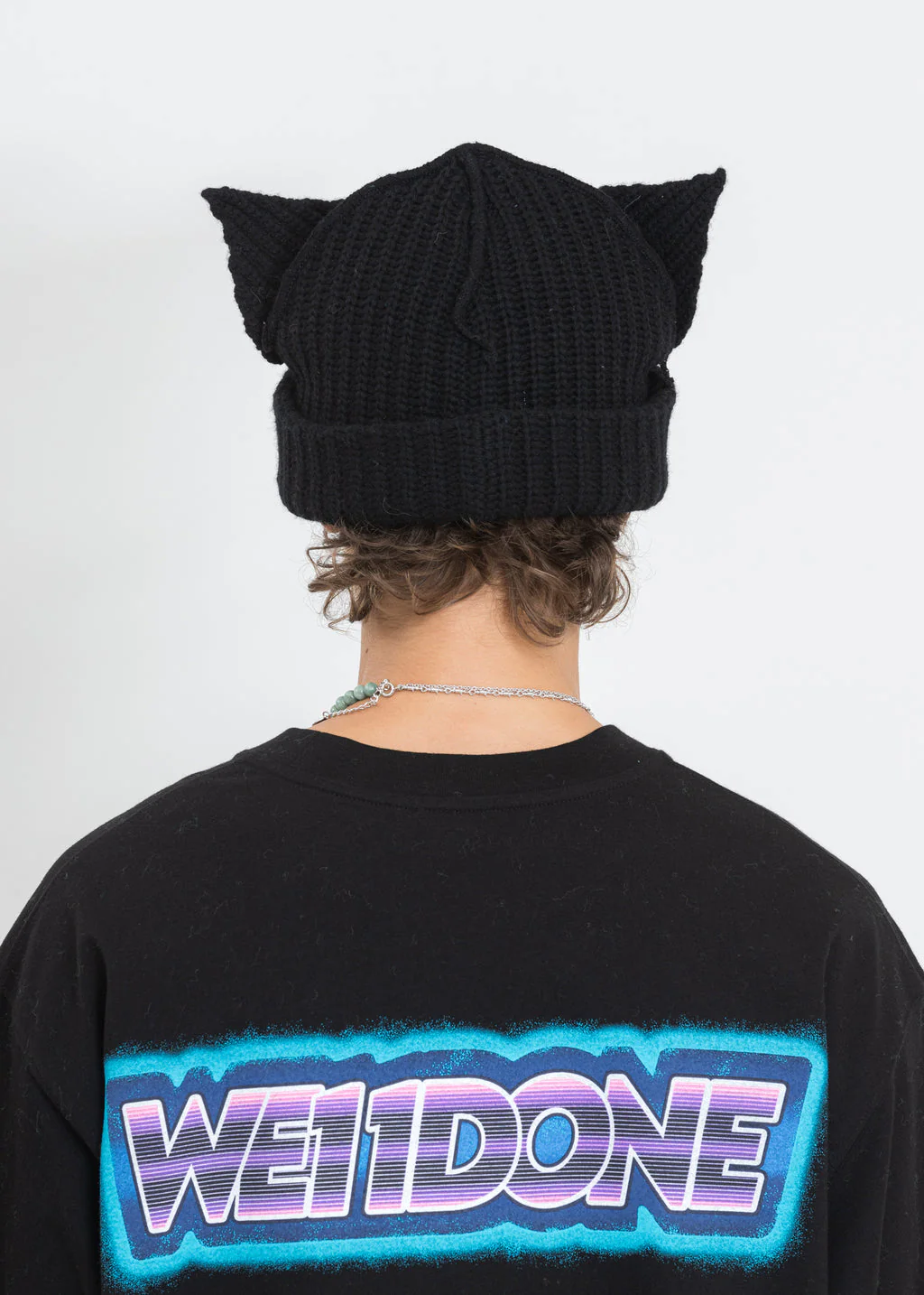 BLACK CHUNKY EARS BEANIE - Image 11