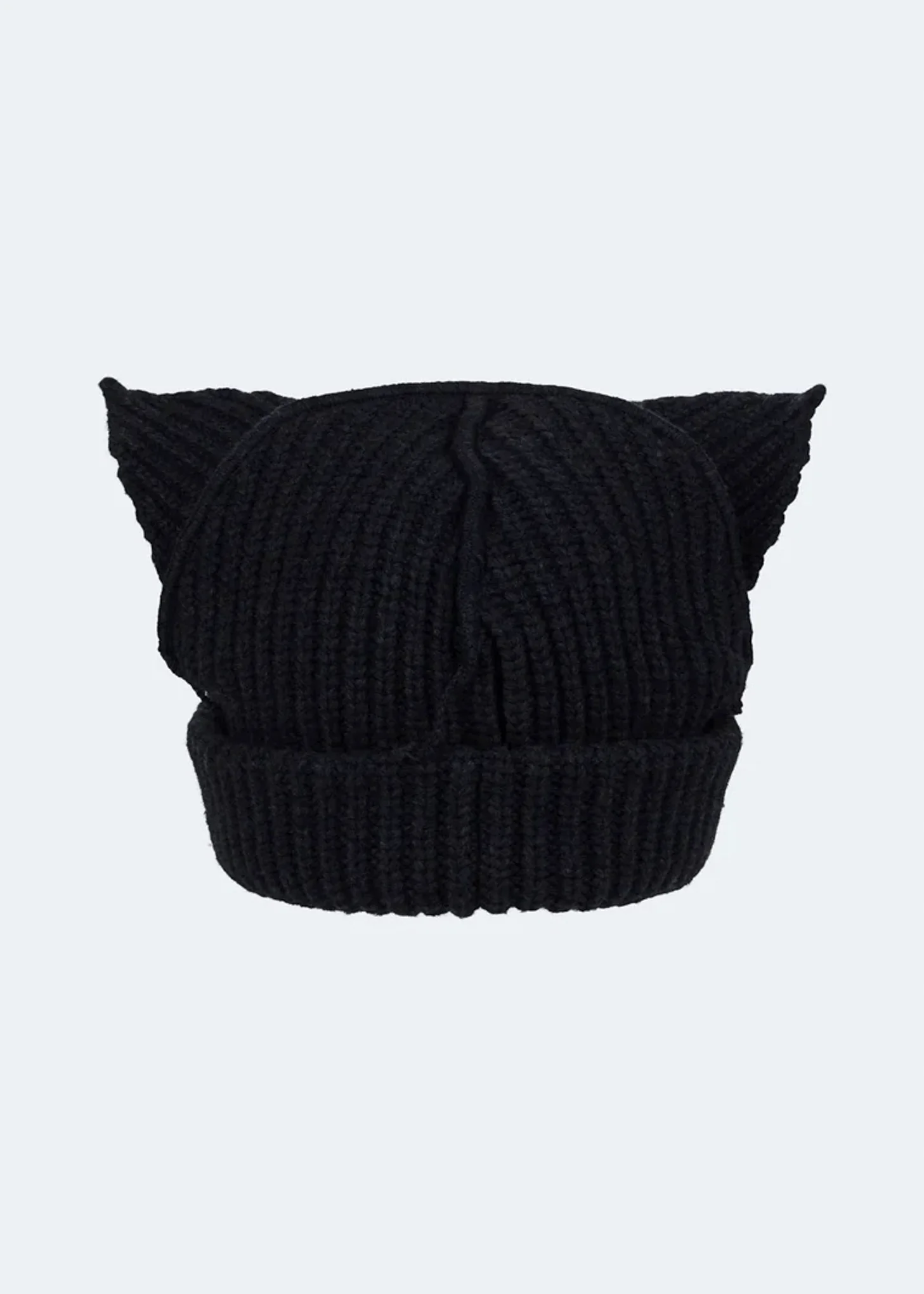 BLACK CHUNKY EARS BEANIE - Image 2