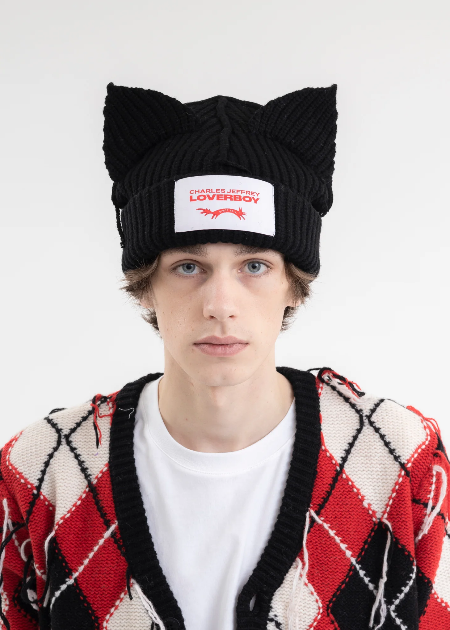 BLACK CHUNKY EARS BEANIE - Image 3