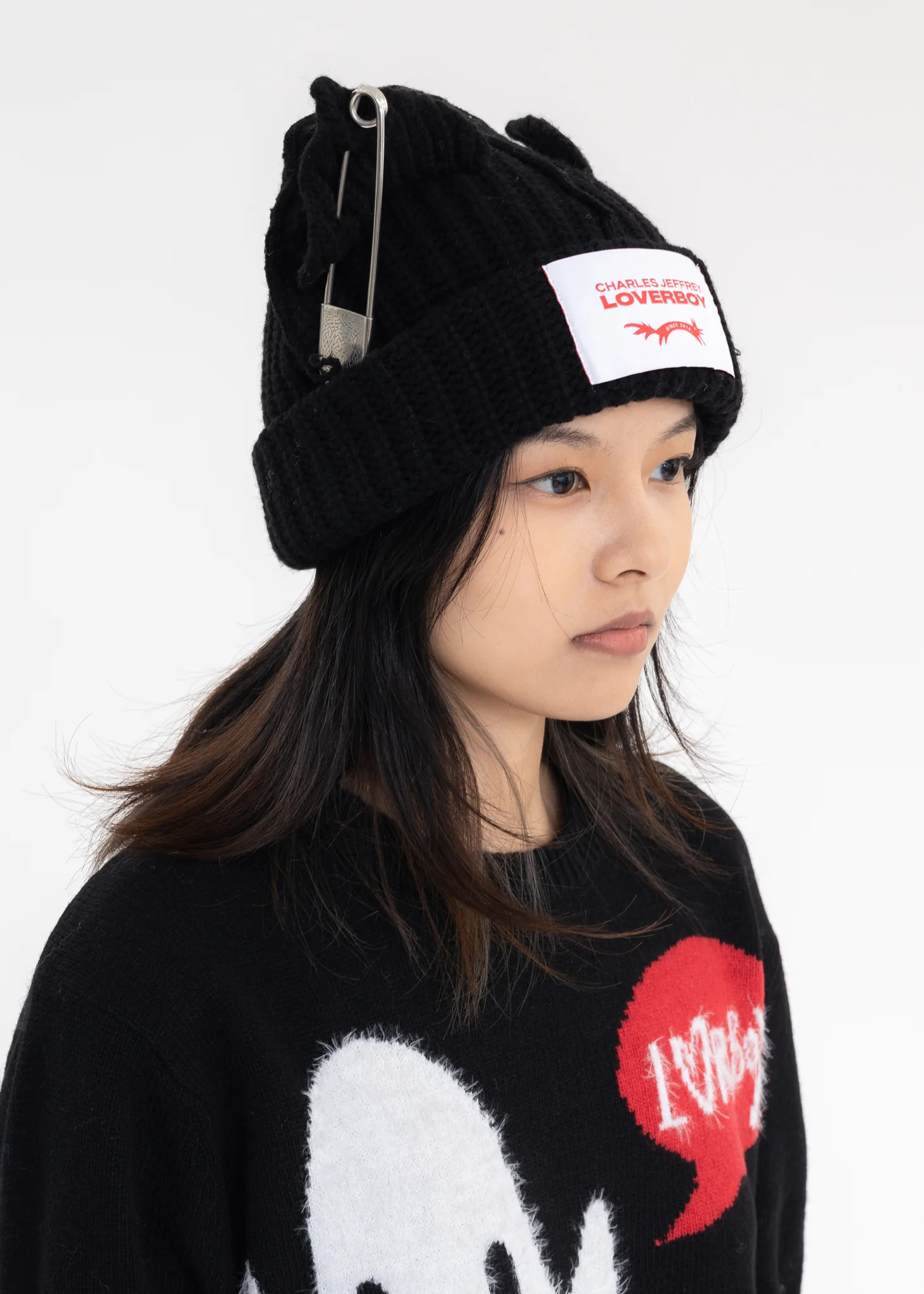 Black CHUNKY PUNK EARS BEANIE - Image 7