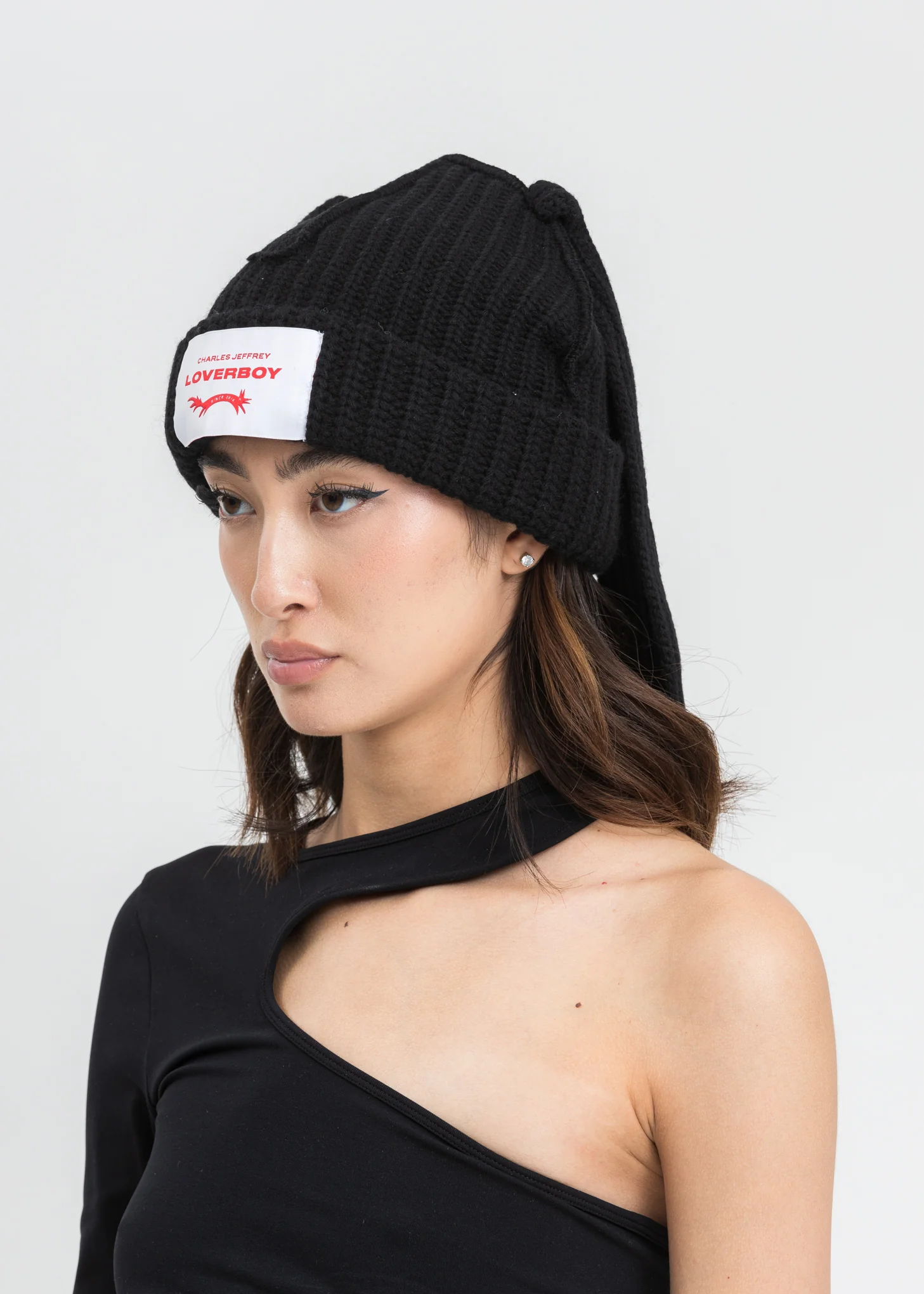 BLACK CHUNKY RABBIT BEANIE - Image 7