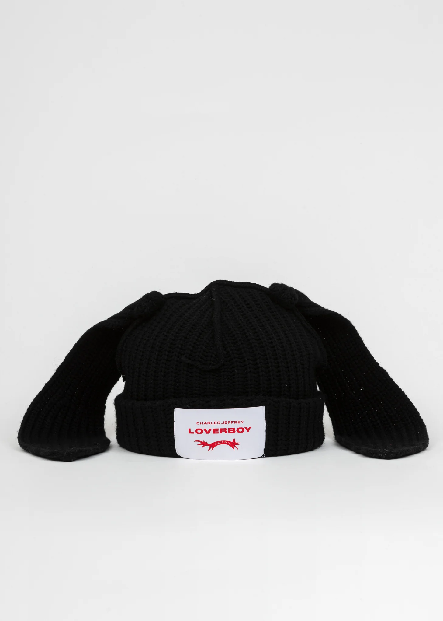 Black Chunky Rabbit Beanie - Image 3