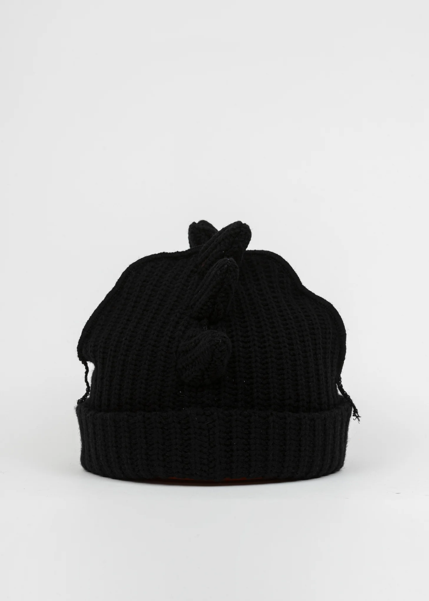 Black Chunky Spikes Beanie - Image 6