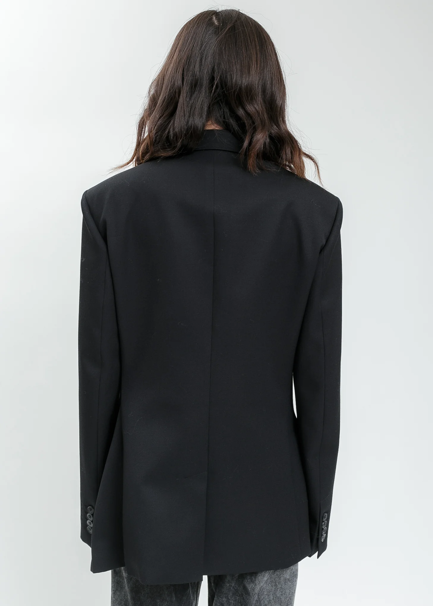 Black Classic Twisted Lapel Blazer - Image 4