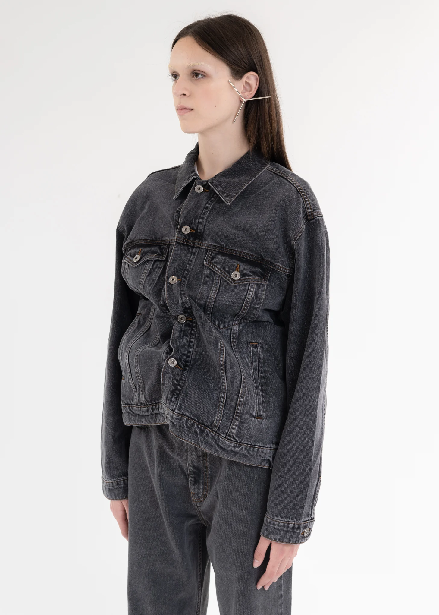 BLACK CLASSIC WIRE DENIM JACKET - Image 2
