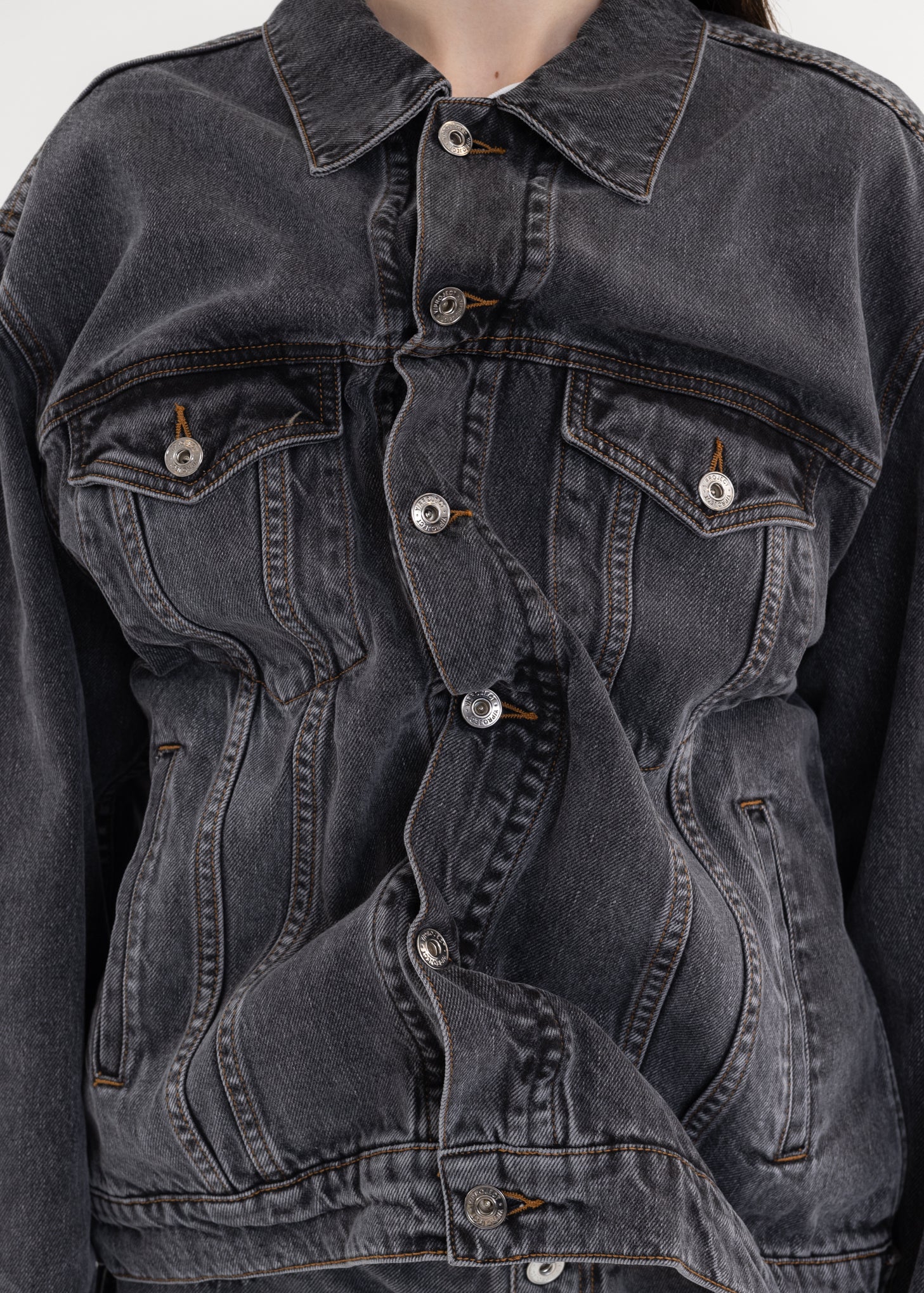 BLACK CLASSIC WIRE DENIM JACKET - Image 4