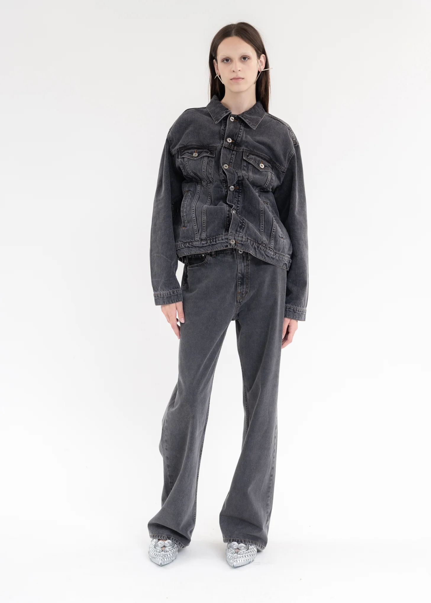 BLACK CLASSIC WIRE DENIM JACKET - Image 7