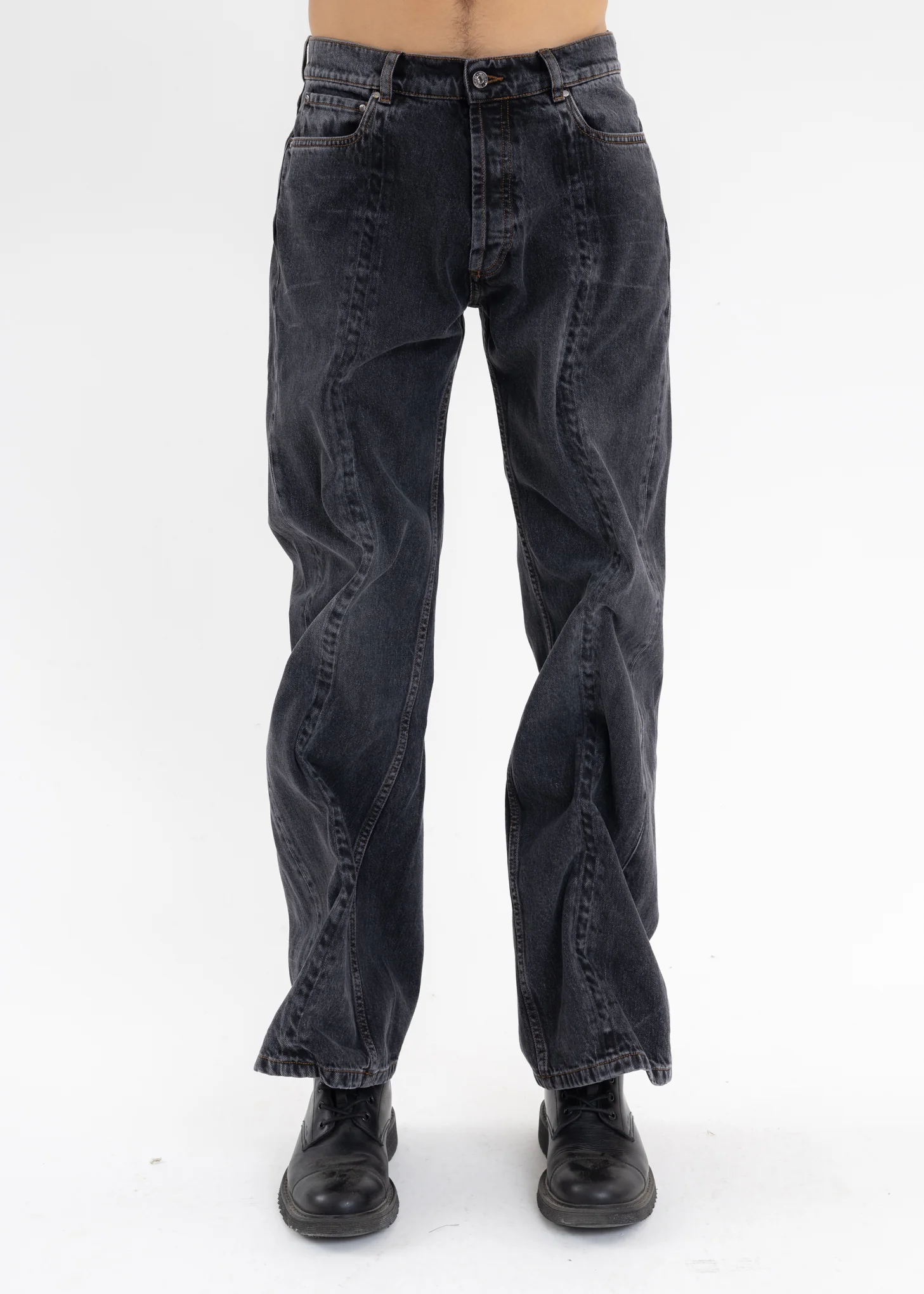 VINTAGE BLACK EVERGREEN WIRE JEANS