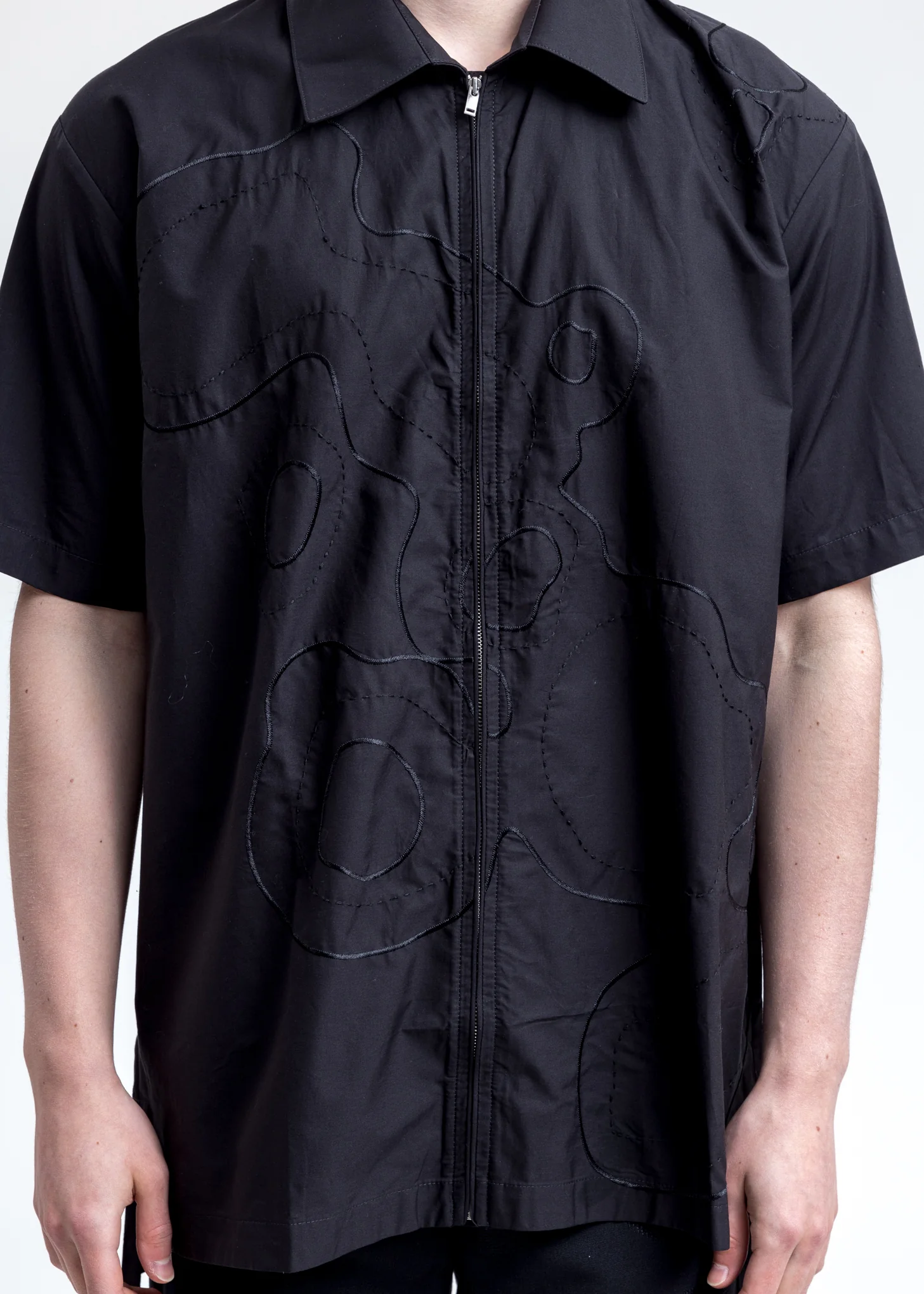 Black Clouds Zip  Shirt - Image 2