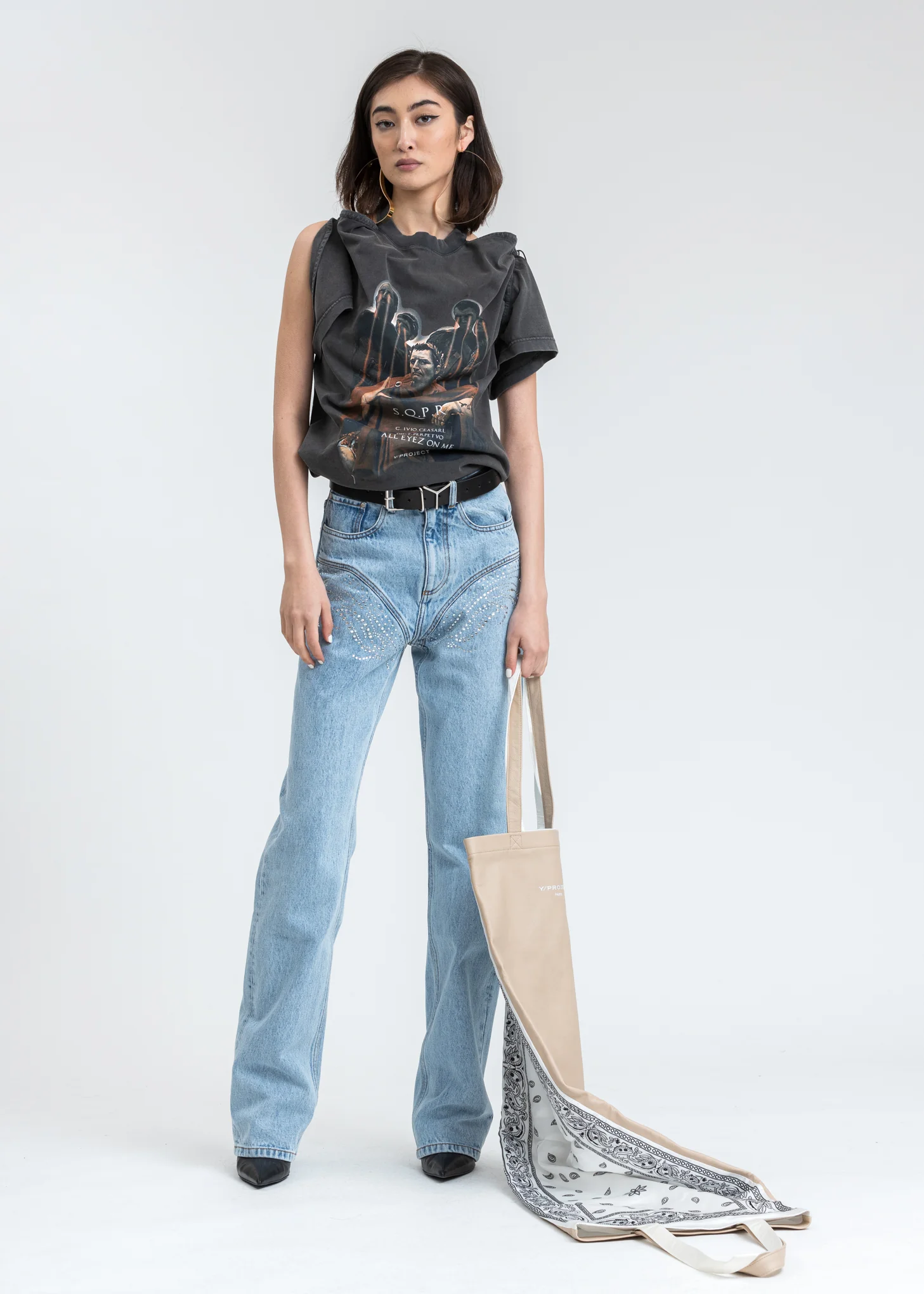 Black Convertible Caesar T-Shirt - Image 10