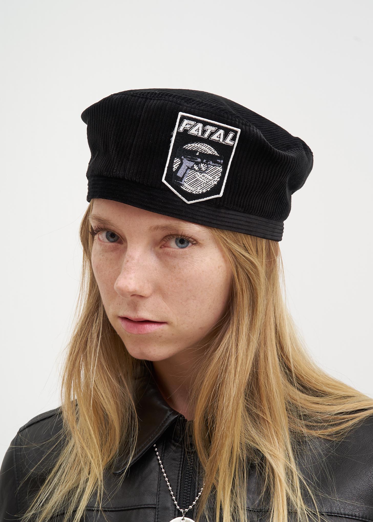 Black Corduroy Beret - Image 3