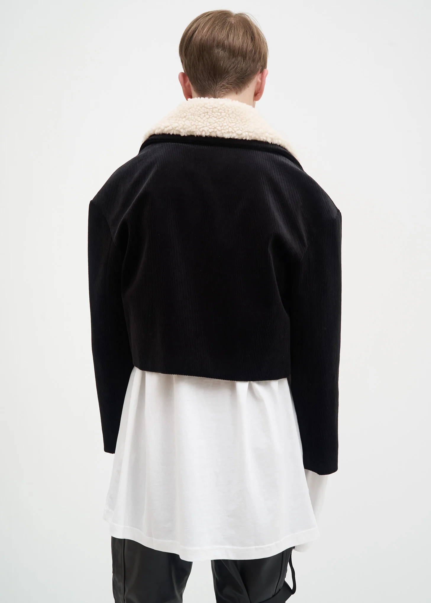 Black Corduroy Jacket w/ Detachable Collar - Image 3