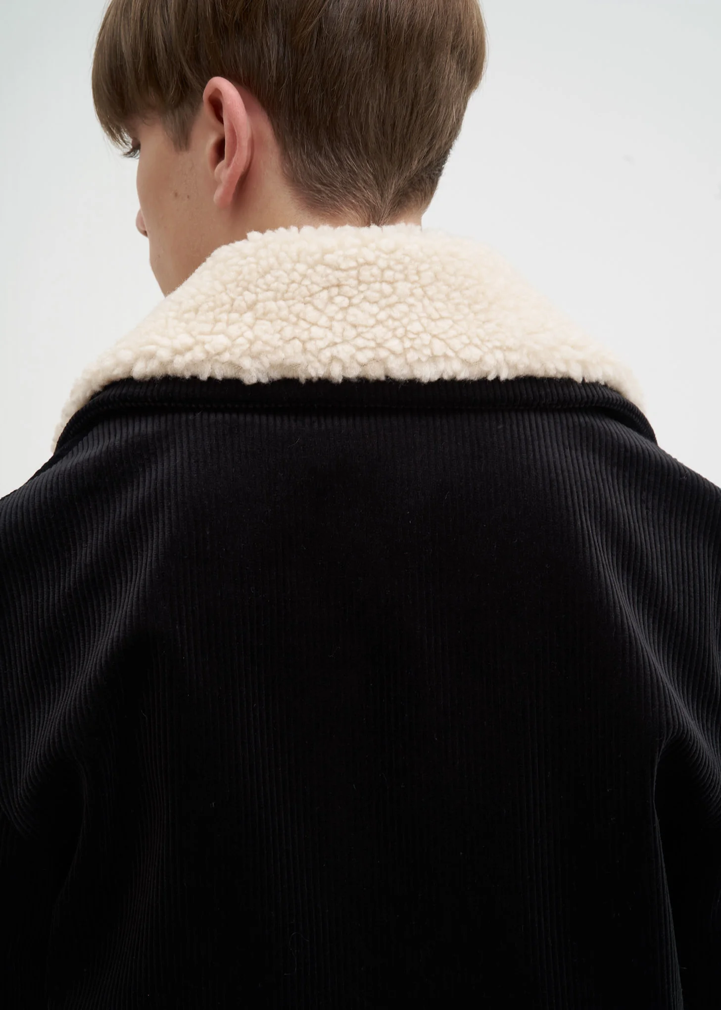 Black Corduroy Jacket w/ Detachable Collar - Image 4