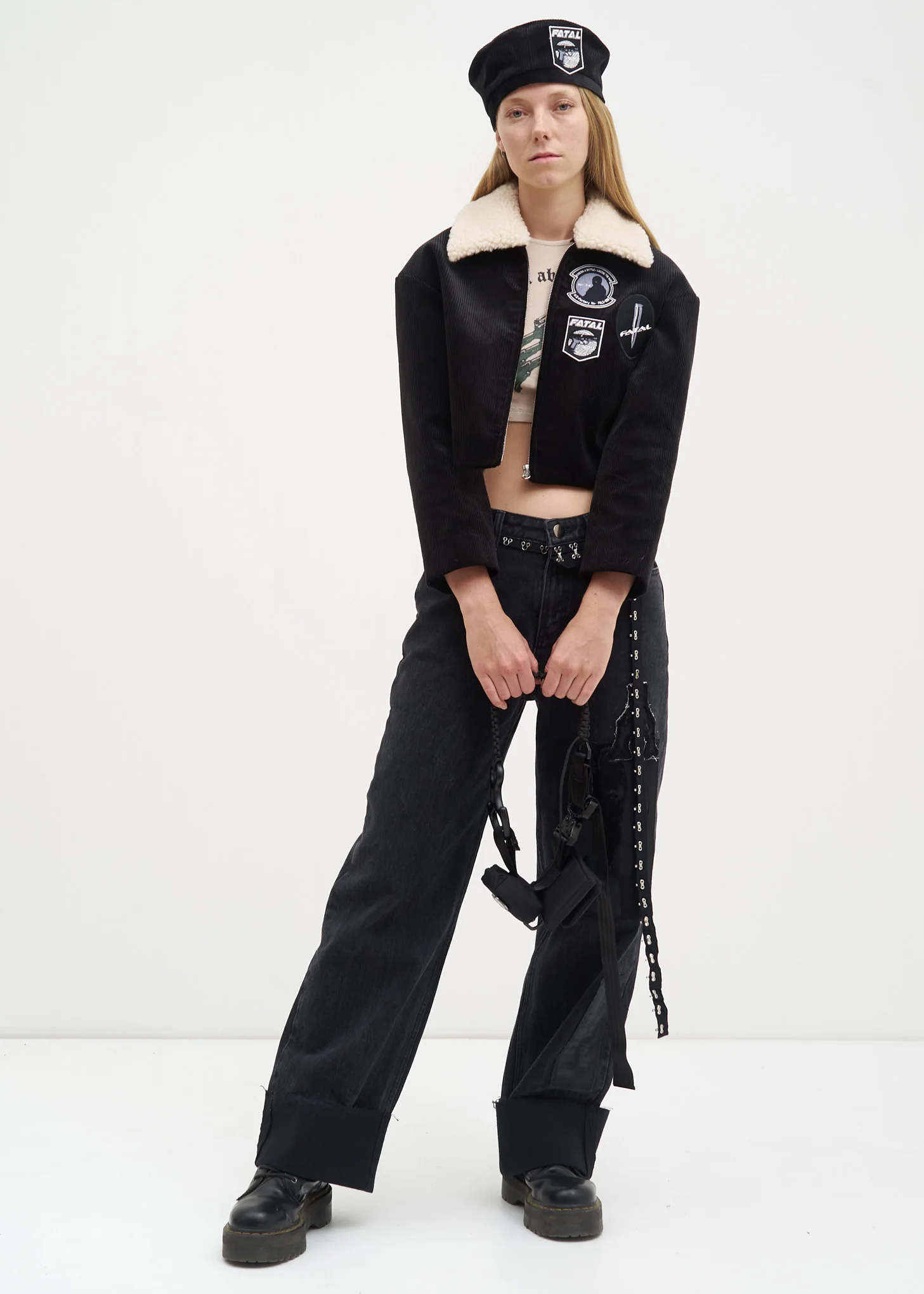 Black Corduroy Jacket w/ Detachable Collar - Image 6