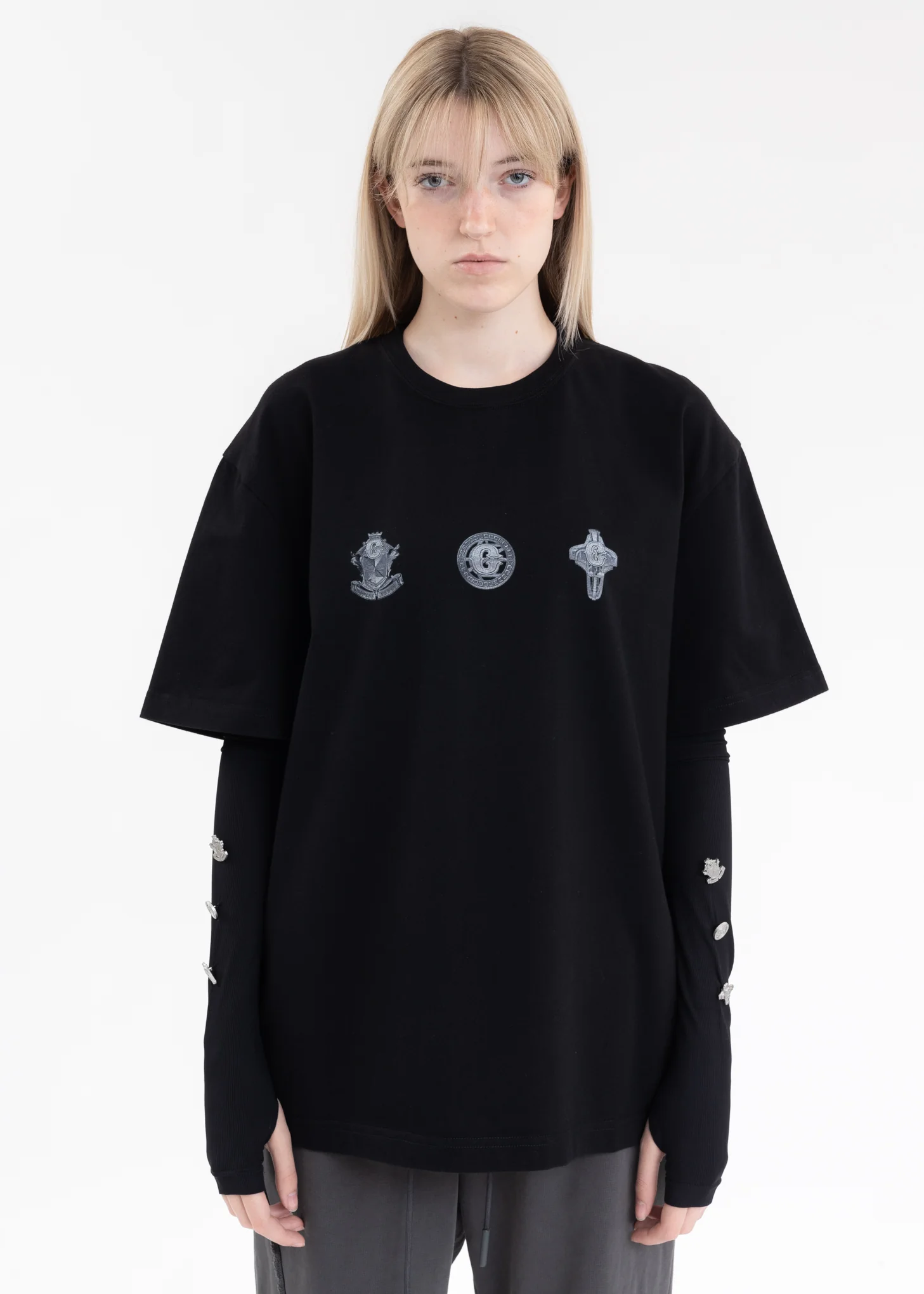 Black Corrosion Stampâ€ Wrinkled T-shirt