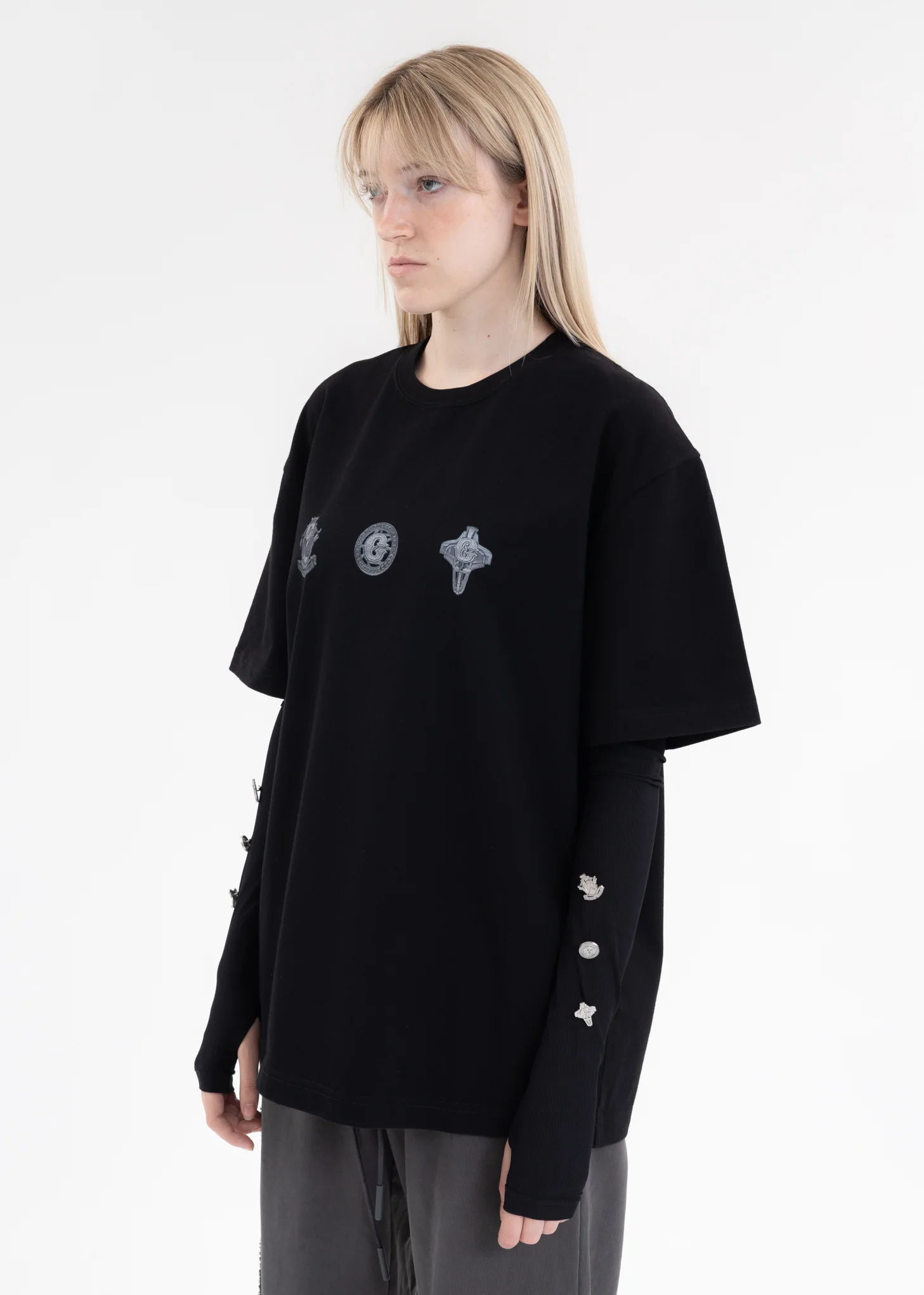 Black Corrosion Stampâ€ Wrinkled T-shirt - Image 2