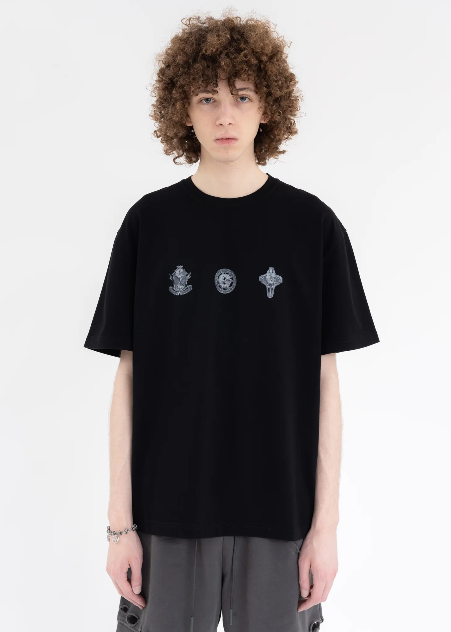 Black Corrosion Stampâ€ Wrinkled T-shirt