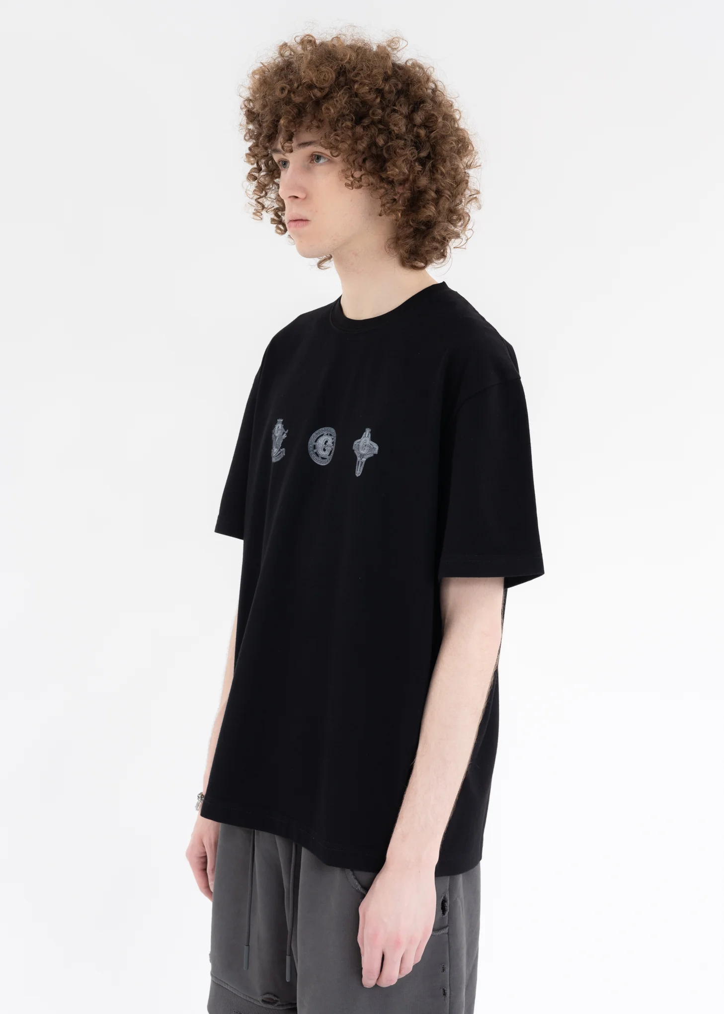 Black Corrosion Stampâ€ Wrinkled T-shirt - Image 3