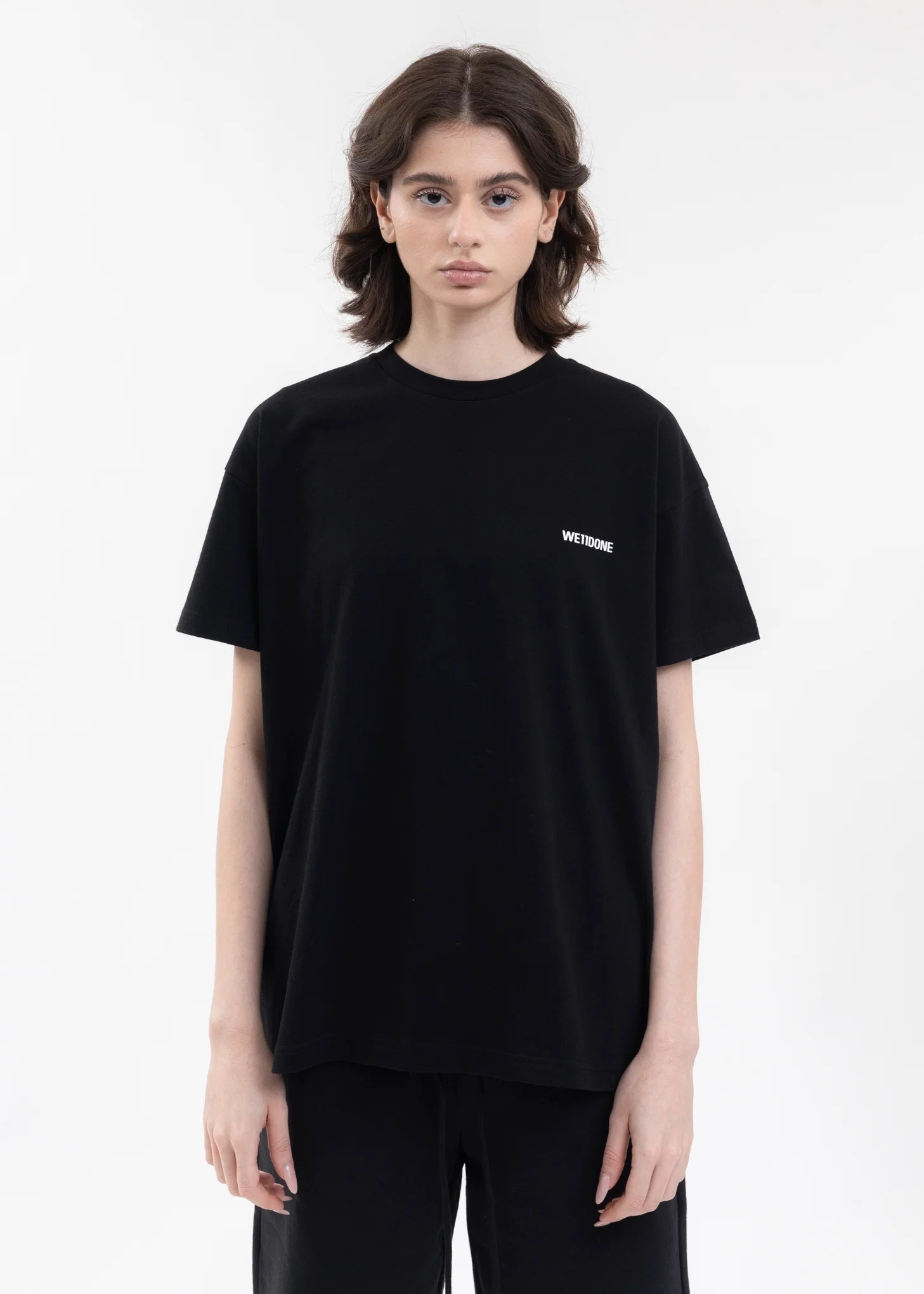 BLACK COTTON MINI LOGO T-SHIRT