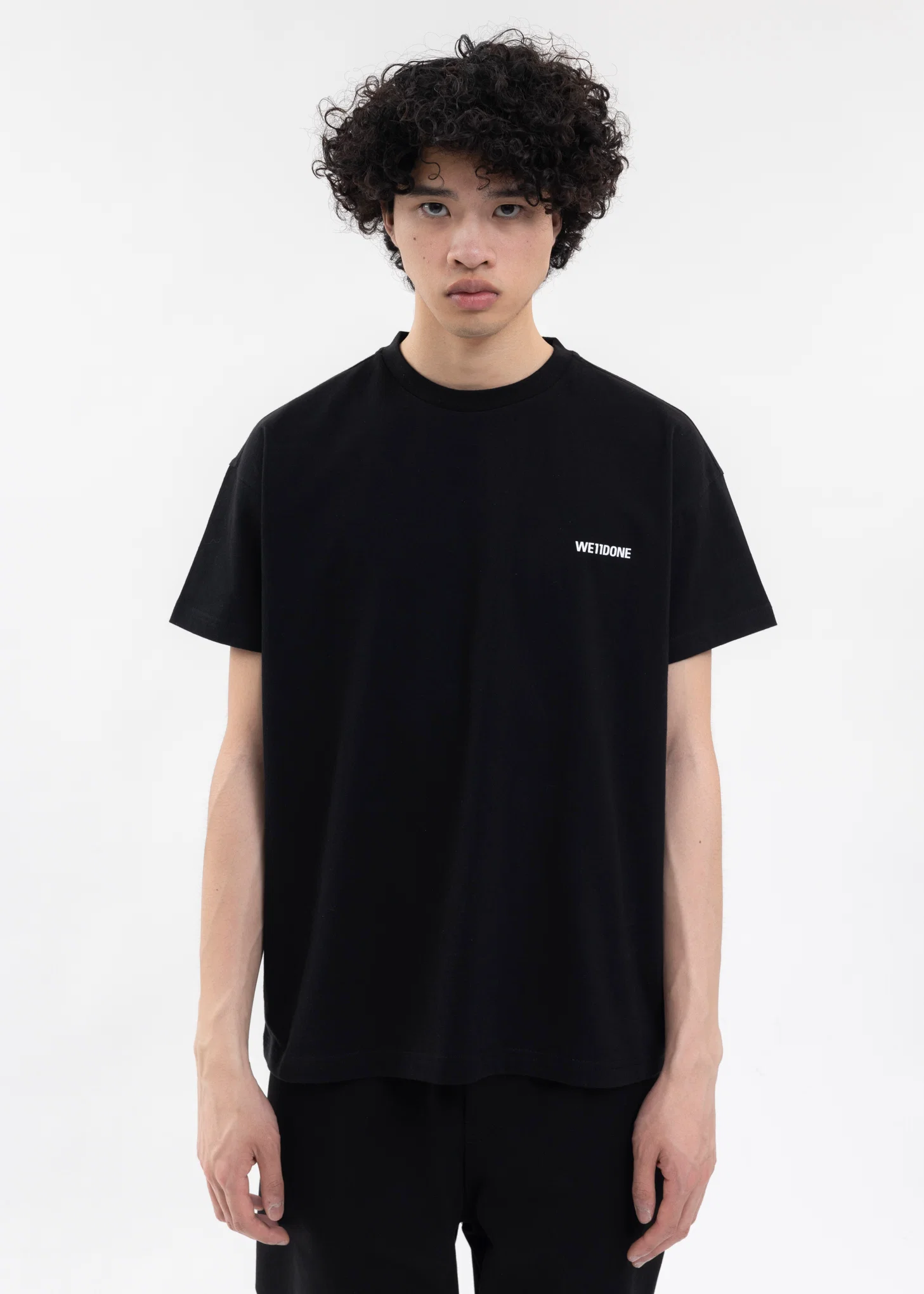 BLACK COTTON MINI LOGO T-SHIRT