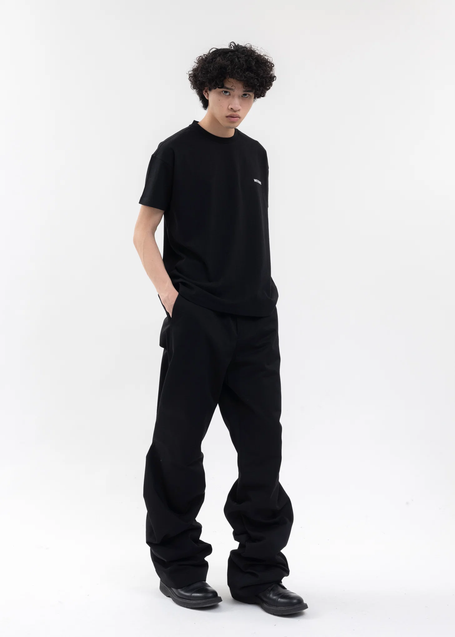 BLACK COTTON MINI LOGO T-SHIRT - Image 5