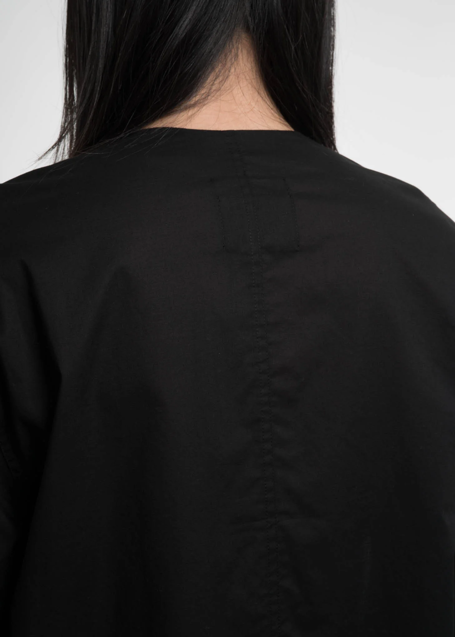 Black Cotton Monk V-Shirt - Image 4